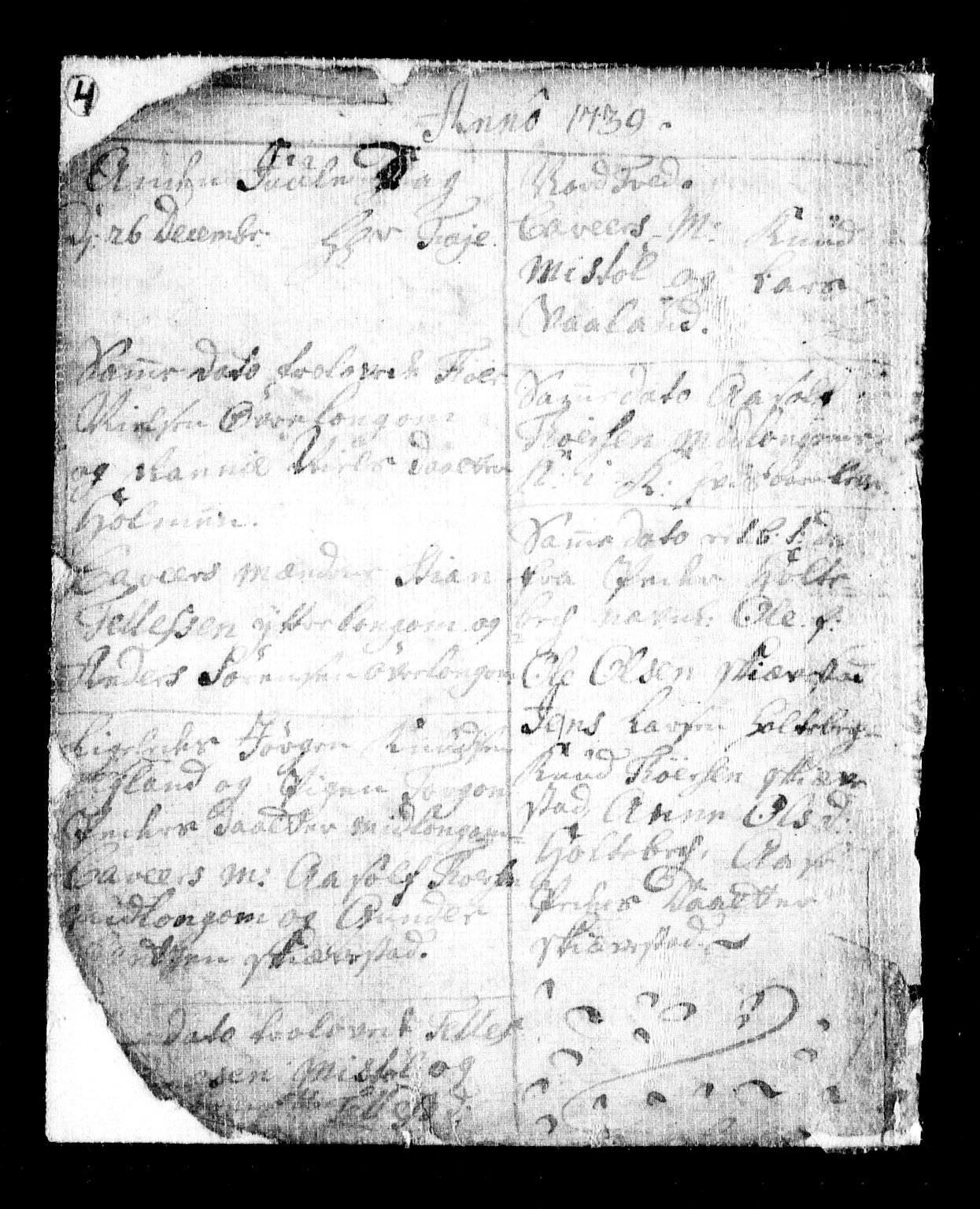 Holt sokneprestkontor, AV/SAK-1111-0021/F/Fa/L0002: Parish register (official) no. A 2, 1739-1753, p. 4