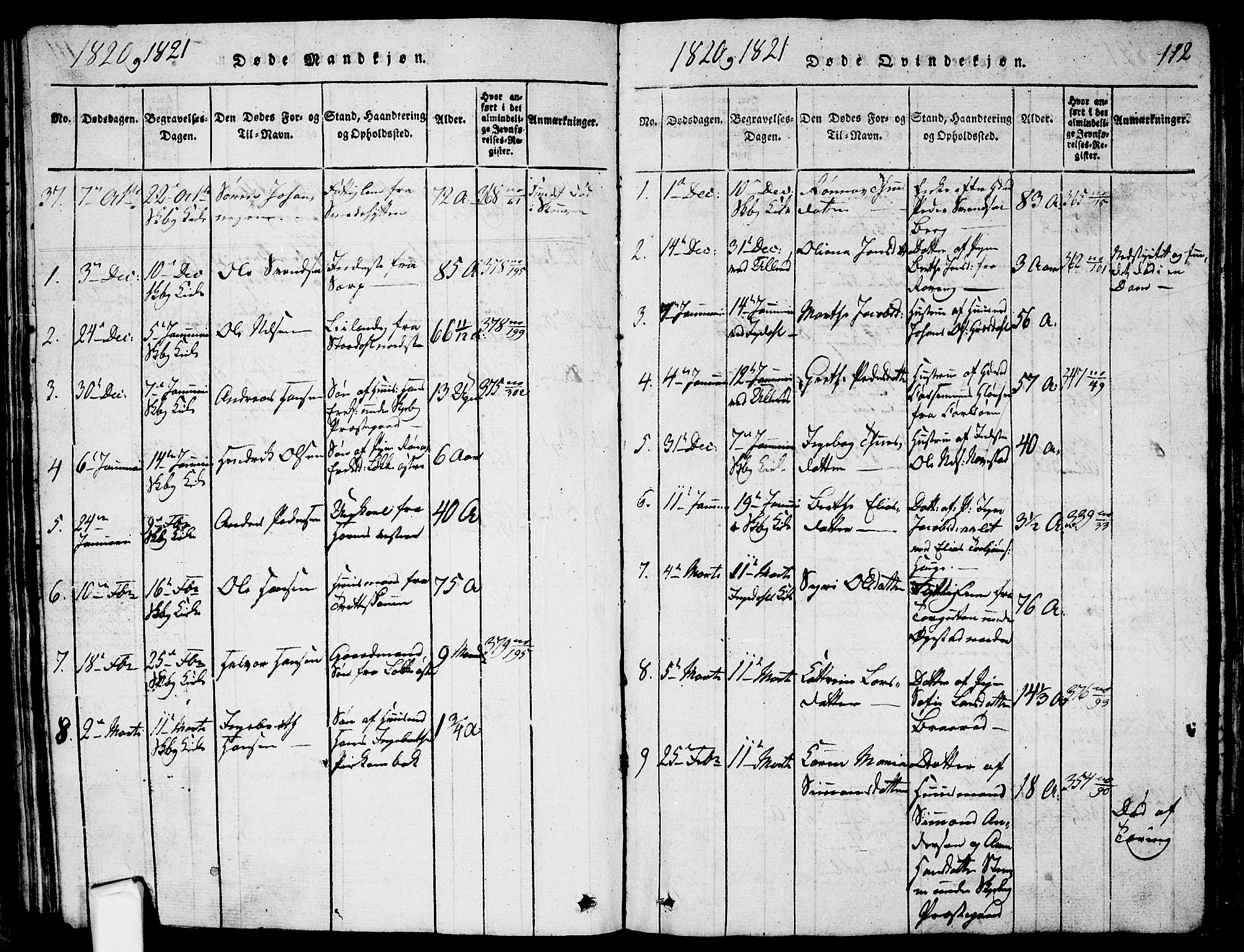 Skjeberg prestekontor Kirkebøker, SAO/A-10923/G/Ga/L0001: Parish register (copy) no. I 1, 1815-1830, p. 112