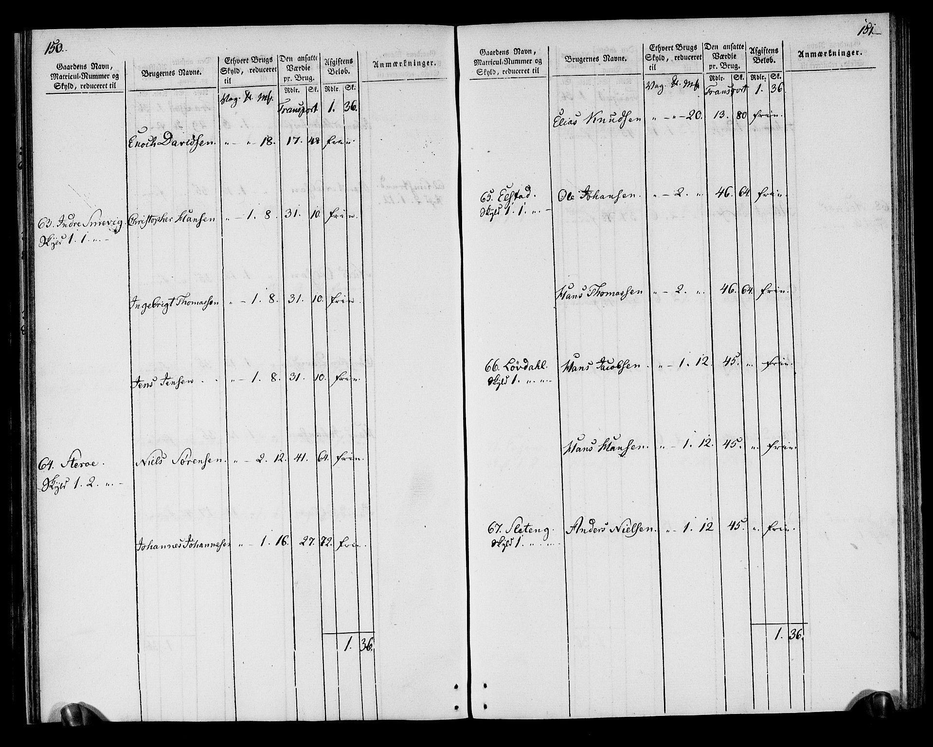 Rentekammeret inntil 1814, Realistisk ordnet avdeling, AV/RA-EA-4070/N/Ne/Nea/L0164: Vesterålen, Andenes og Lofoten fogderi. Oppebørselsregister, 1803, p. 78