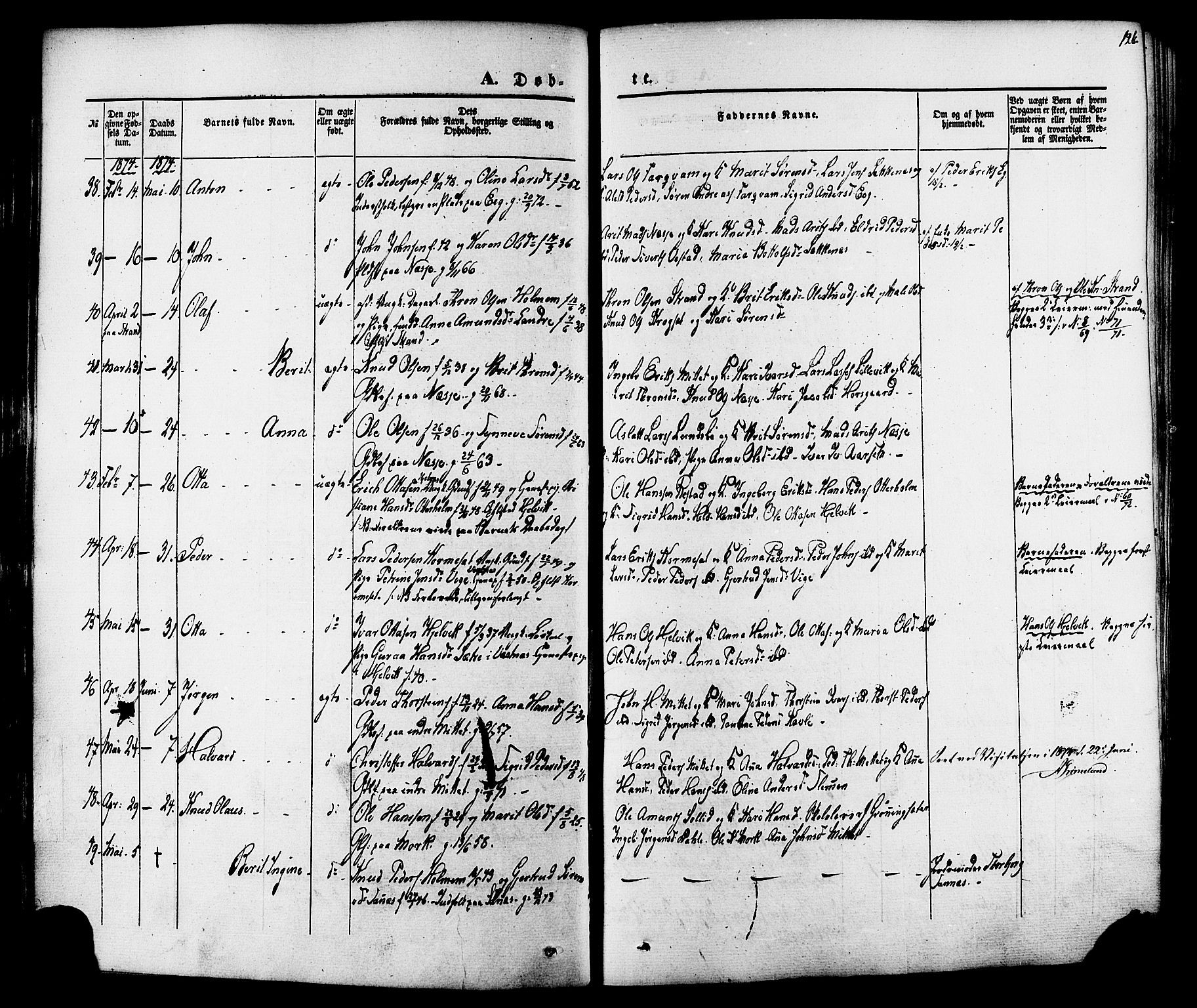 Ministerialprotokoller, klokkerbøker og fødselsregistre - Møre og Romsdal, AV/SAT-A-1454/547/L0603: Parish register (official) no. 547A05, 1846-1877, p. 126