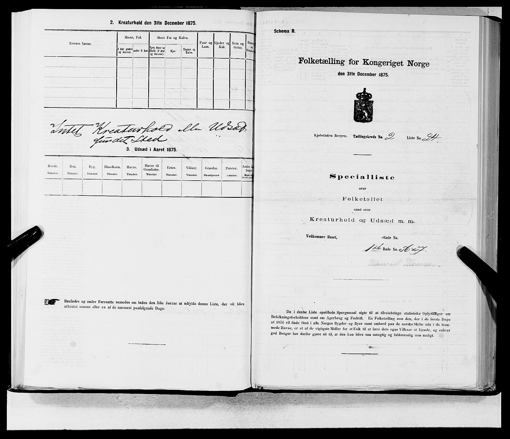 SAB, 1875 census for 1301 Bergen, 1875, p. 103