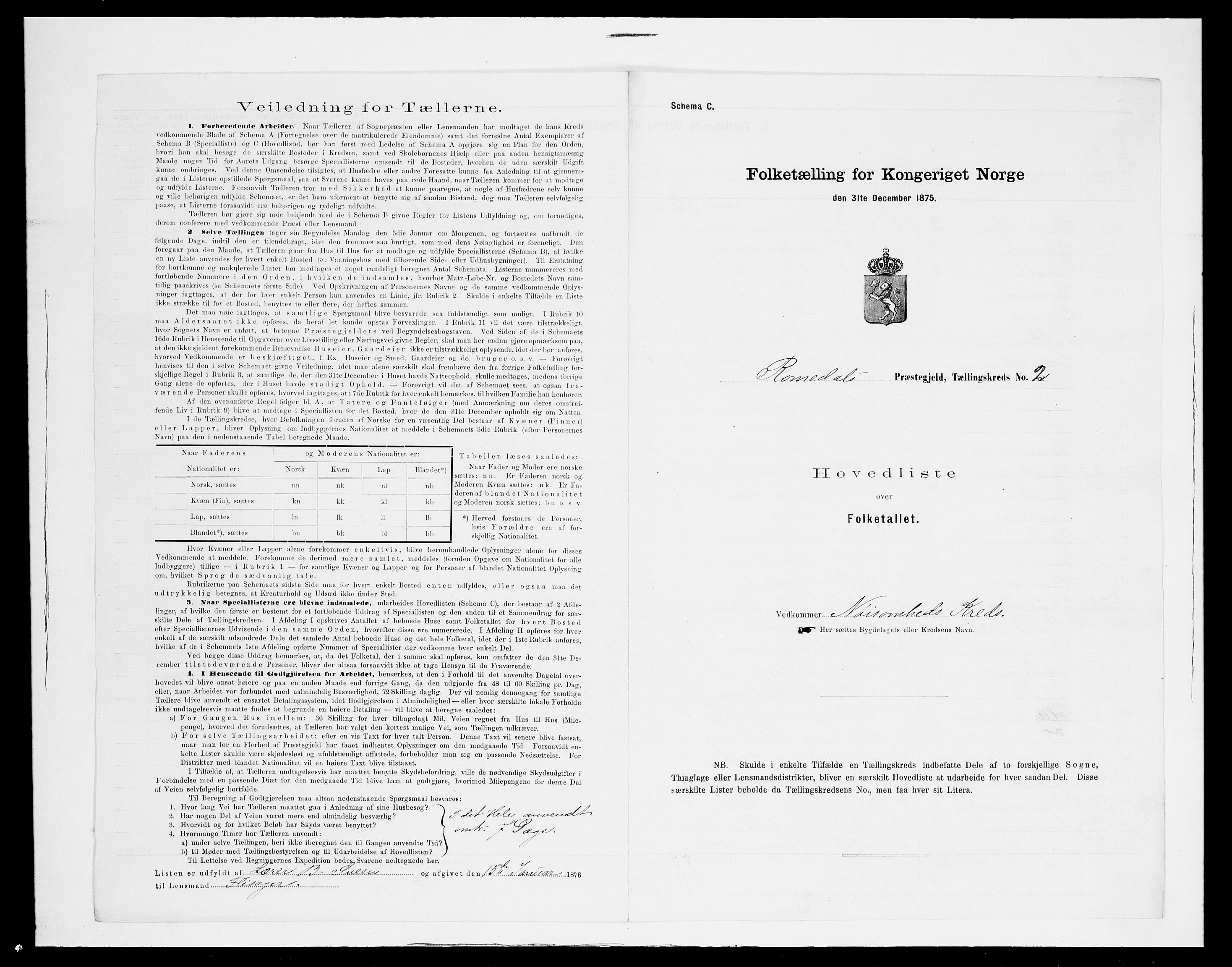 SAH, 1875 census for 0416P Romedal, 1875, p. 26