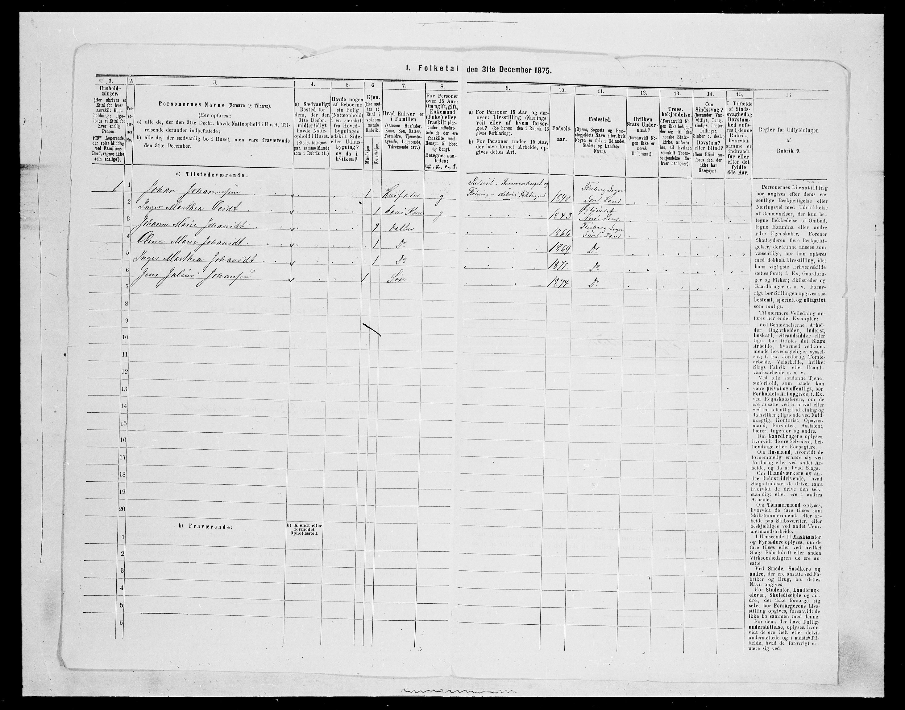 SAH, 1875 census for 0536P Søndre Land, 1875, p. 451