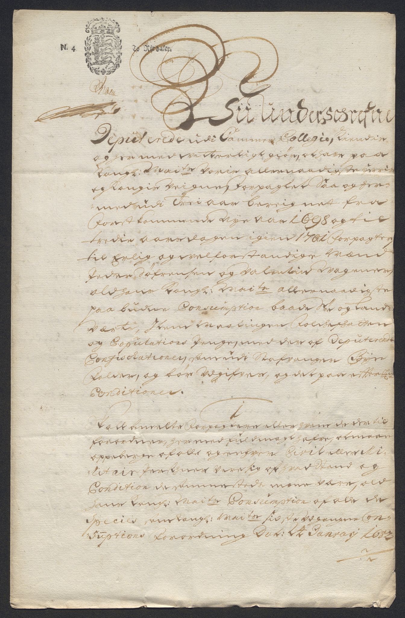 Rentekammeret inntil 1814, Reviderte regnskaper, Byregnskaper, AV/RA-EA-4066/R/Ro/L0333: [O25] Konsumpsjonsregnskap, 1690-1704, p. 134