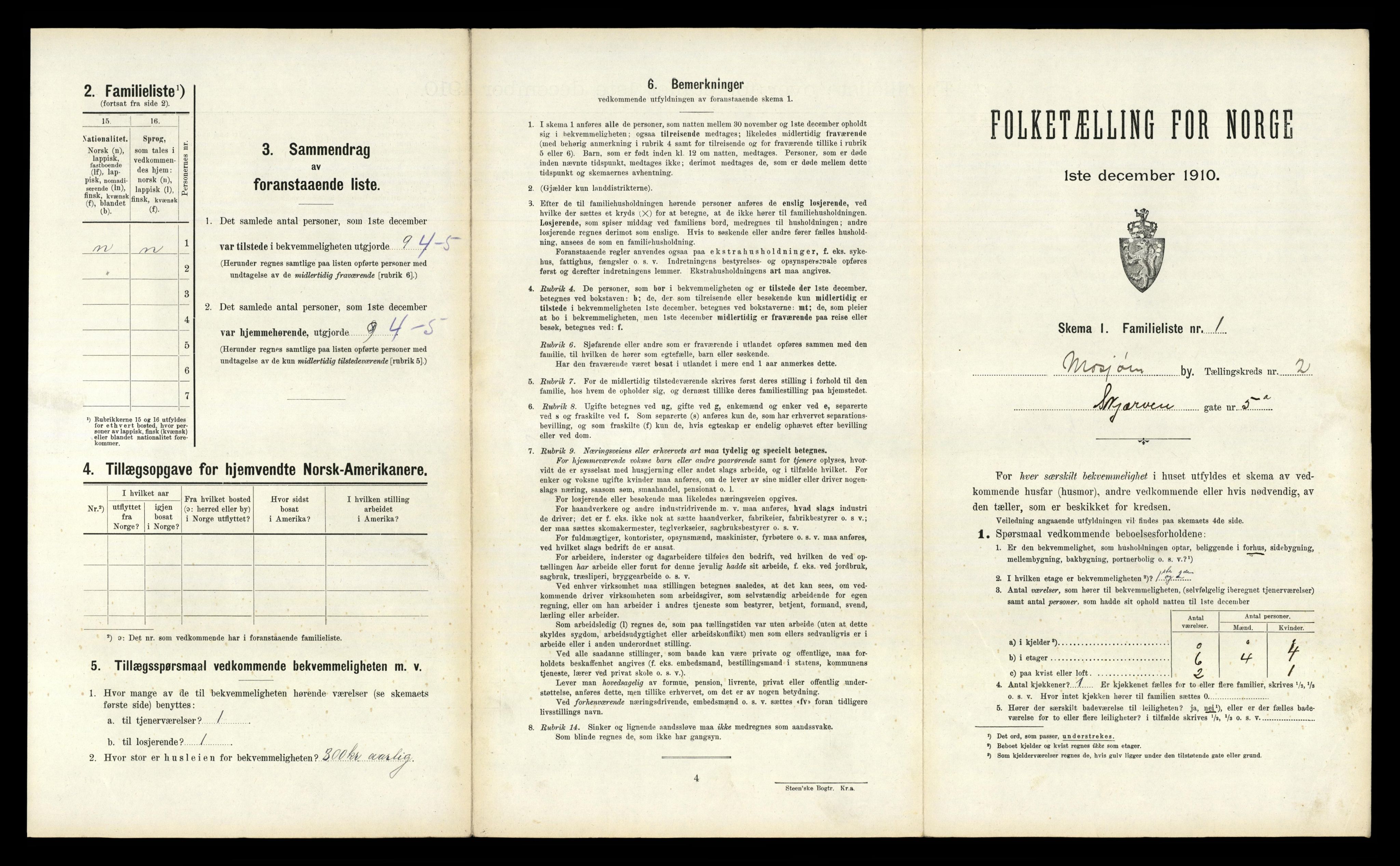 RA, 1910 census for Mosjøen, 1910, p. 763