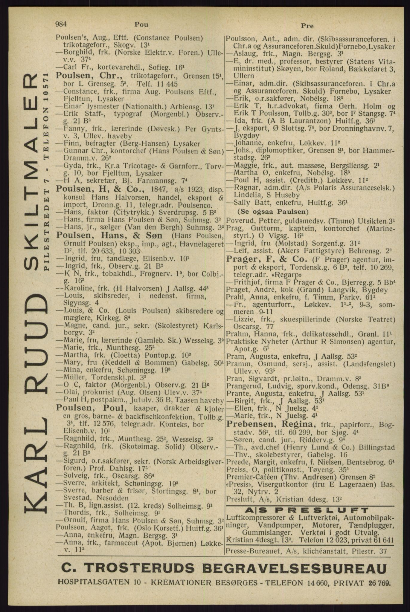 Kristiania/Oslo adressebok, PUBL/-, 1929, p. 984