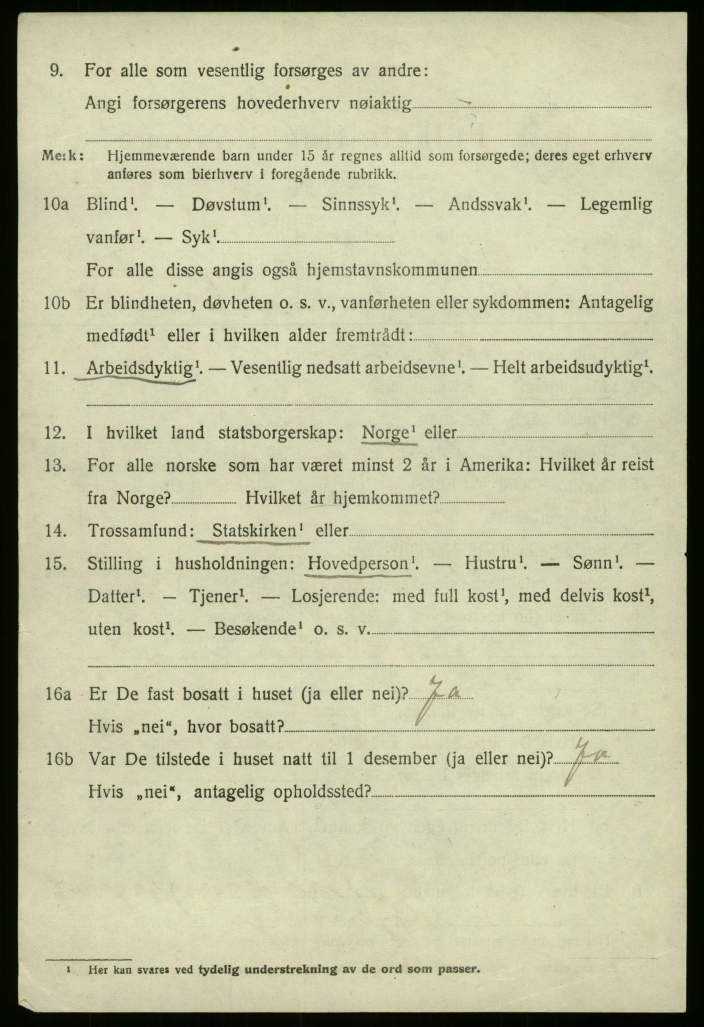 SAB, 1920 census for Jølster, 1920, p. 2941