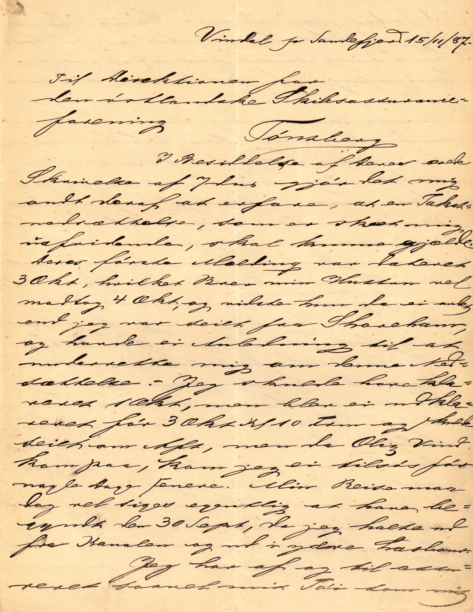 Pa 63 - Østlandske skibsassuranceforening, VEMU/A-1079/G/Ga/L0020/0010: Havaridokumenter / Anna, Silome, Oscarsborg, Memoria, Telegraf, 1887, p. 50