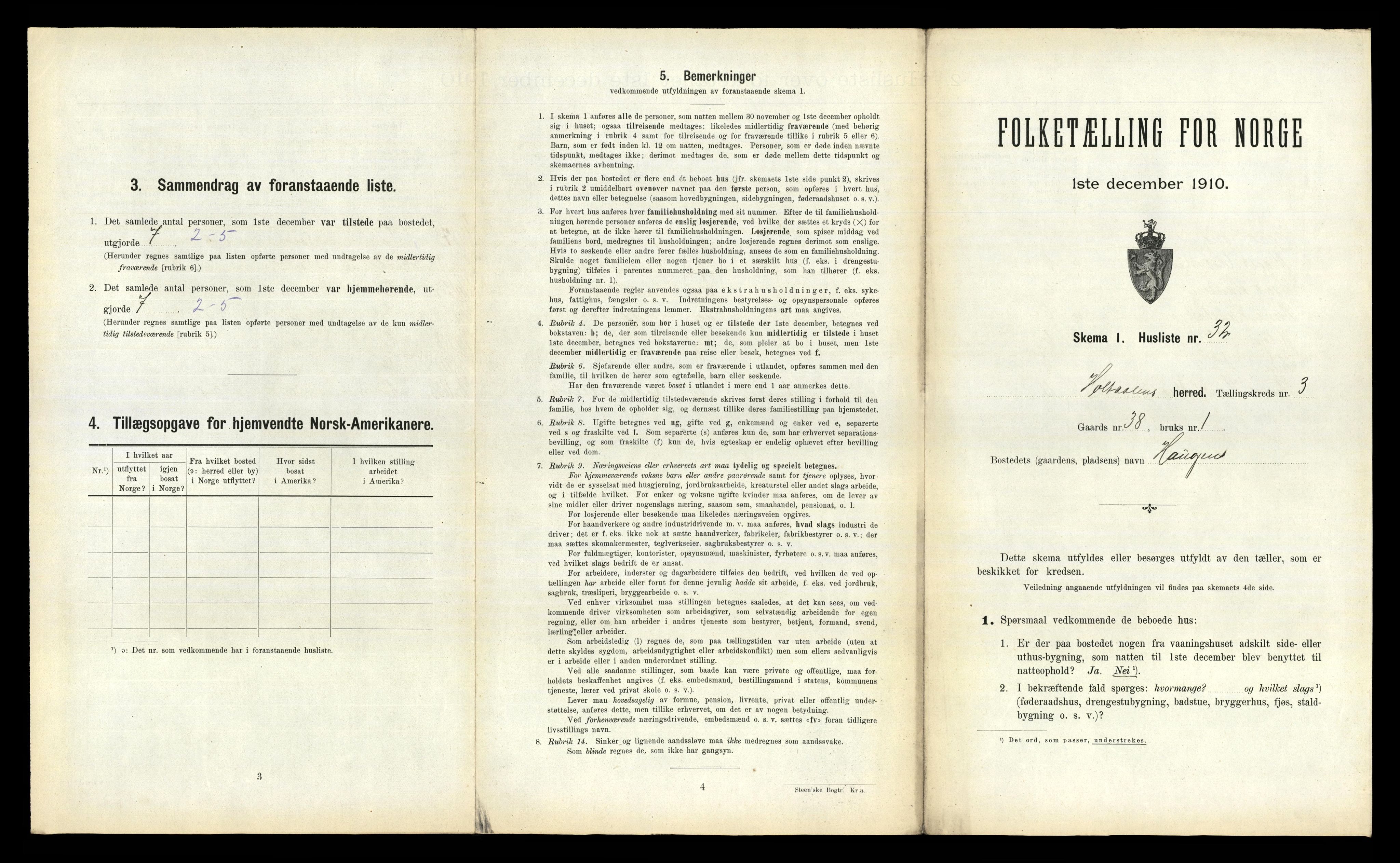 RA, 1910 census for Haltdalen, 1910, p. 286