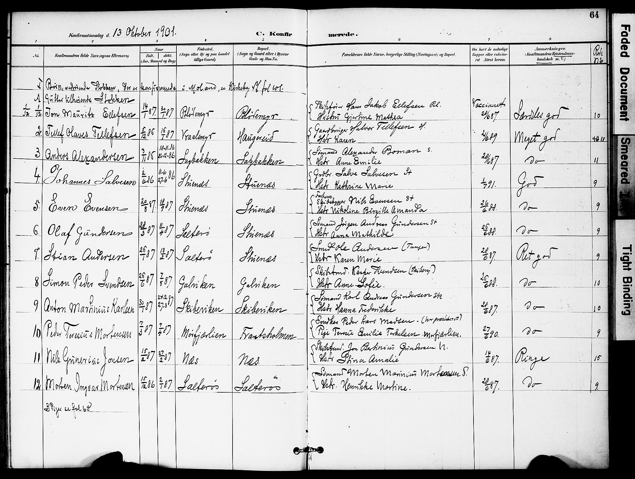 Austre Moland sokneprestkontor, AV/SAK-1111-0001/F/Fa/Fab/L0002: Parish register (official) no. A 2, 1894-1919, p. 65