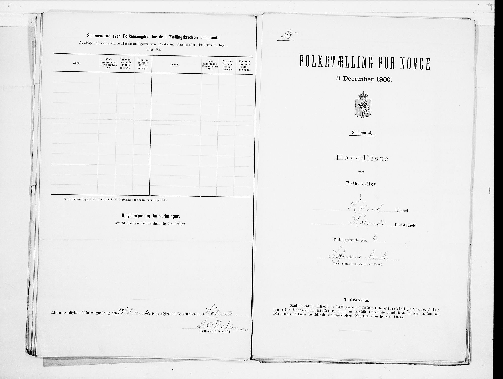 SAO, 1900 census for Høland, 1900, p. 12