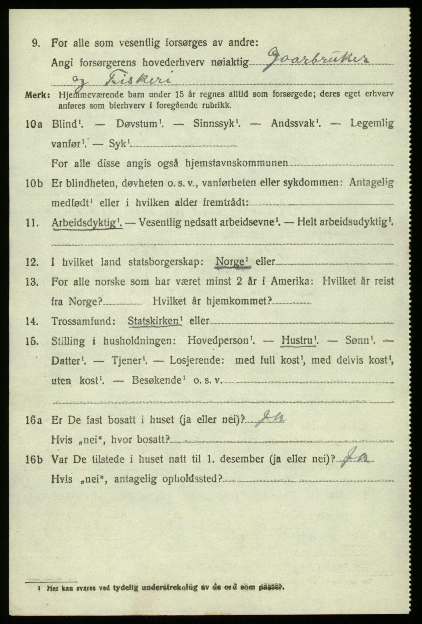 SAB, 1920 census for Herdla, 1920, p. 3816