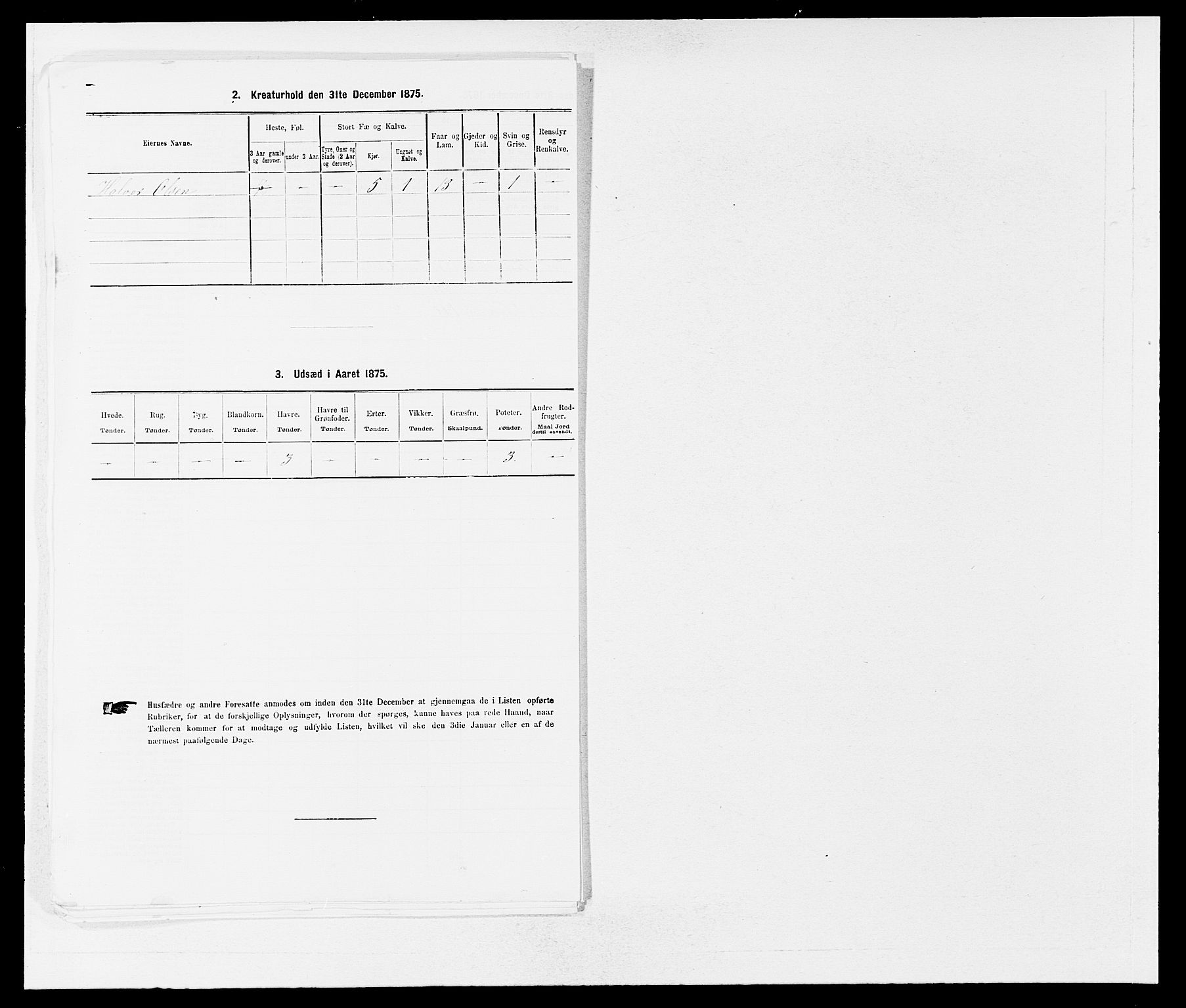 SAB, 1875 census for 1218P Finnås, 1875, p. 1356