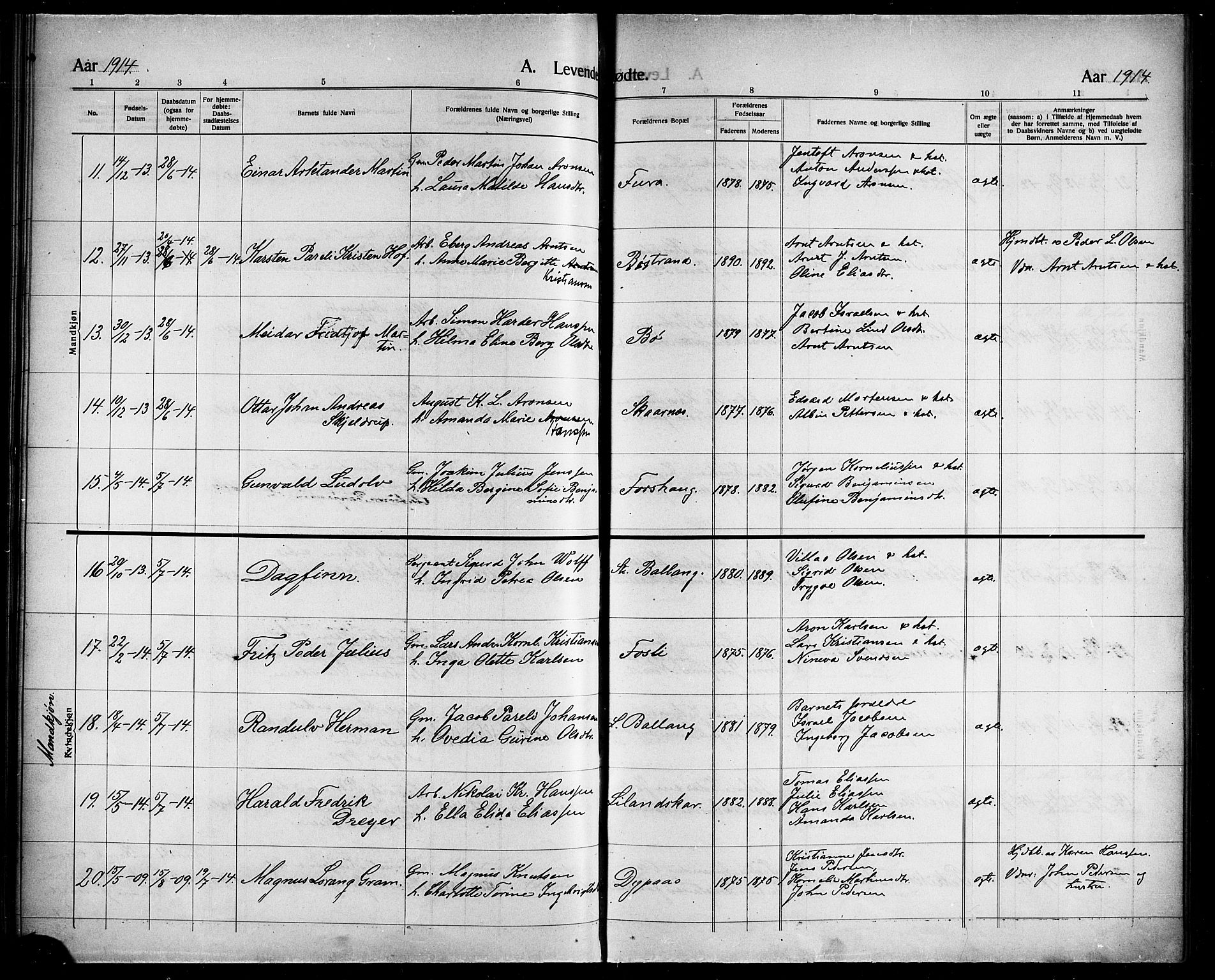 Ministerialprotokoller, klokkerbøker og fødselsregistre - Nordland, AV/SAT-A-1459/863/L0916: Parish register (copy) no. 863C06, 1907-1921