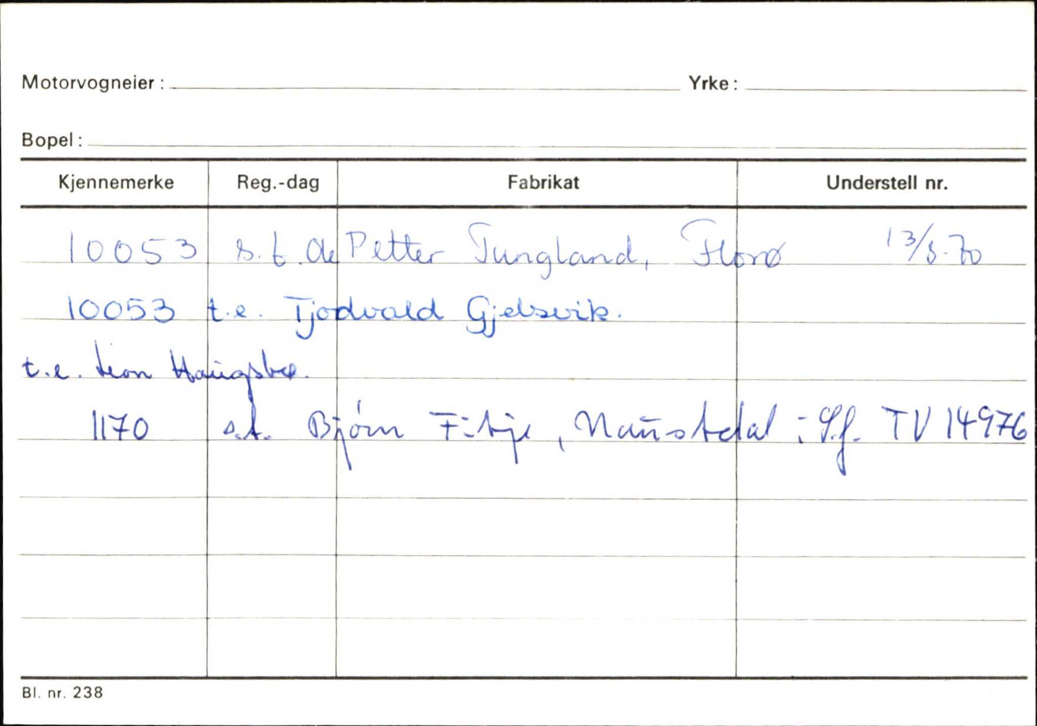 Statens vegvesen, Sogn og Fjordane vegkontor, SAB/A-5301/4/F/L0132: Eigarregister Askvoll A-Å. Balestrand A-Å, 1945-1975, p. 1455