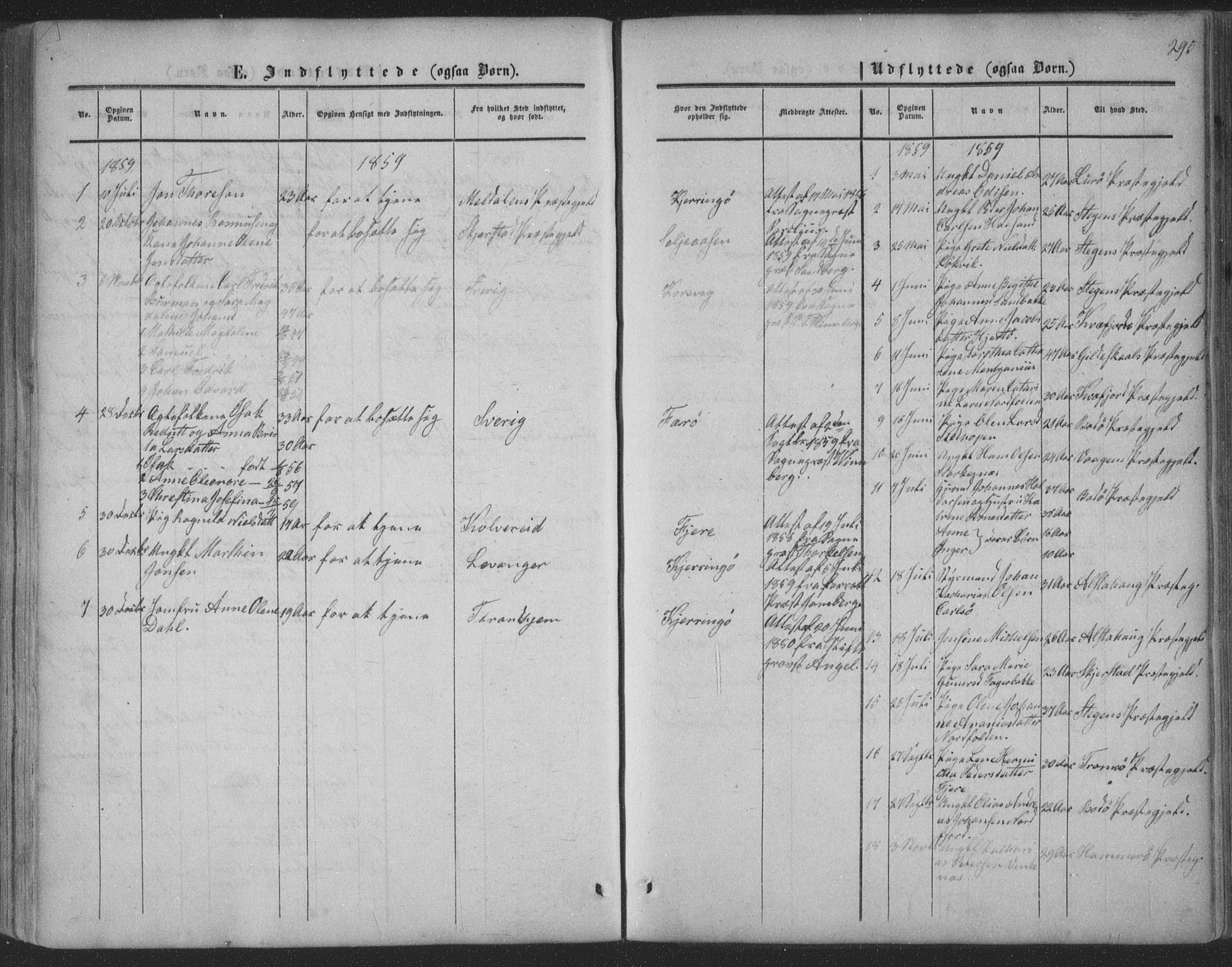 Ministerialprotokoller, klokkerbøker og fødselsregistre - Nordland, AV/SAT-A-1459/853/L0770: Parish register (official) no. 853A09, 1857-1870, p. 295