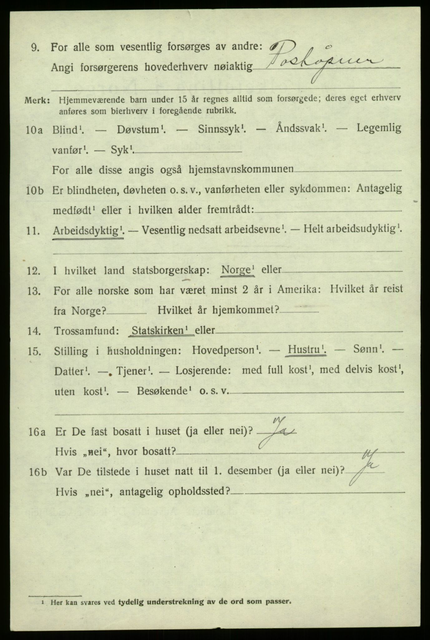 SAB, 1920 census for Sogndal, 1920, p. 4222