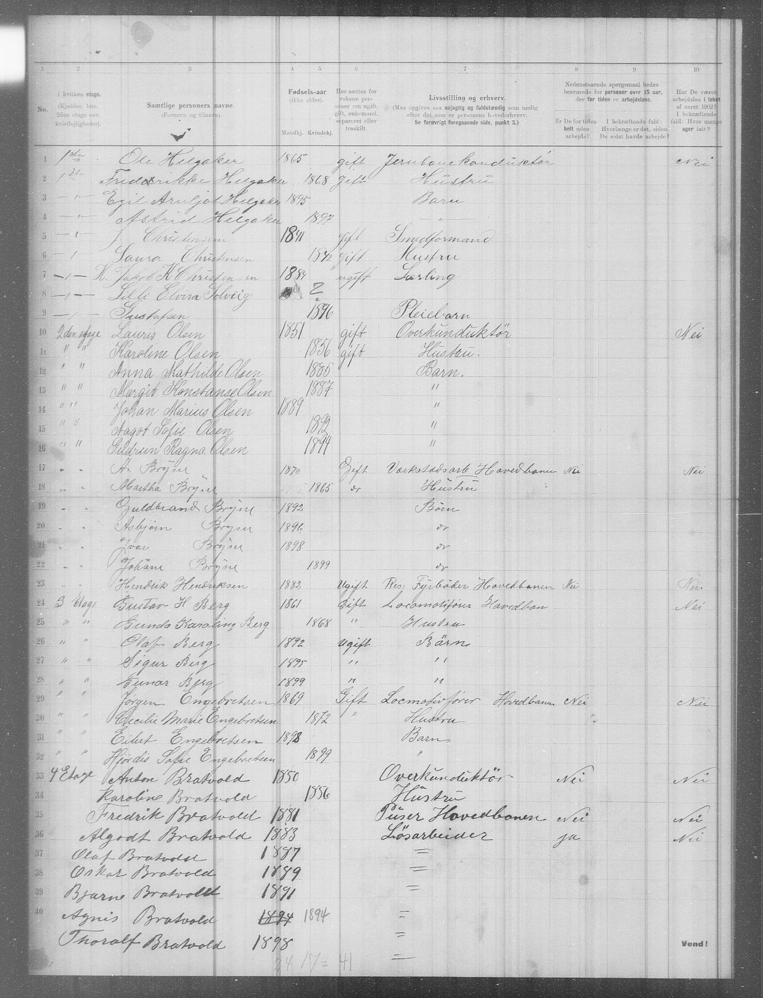 OBA, Municipal Census 1902 for Kristiania, 1902, p. 5946