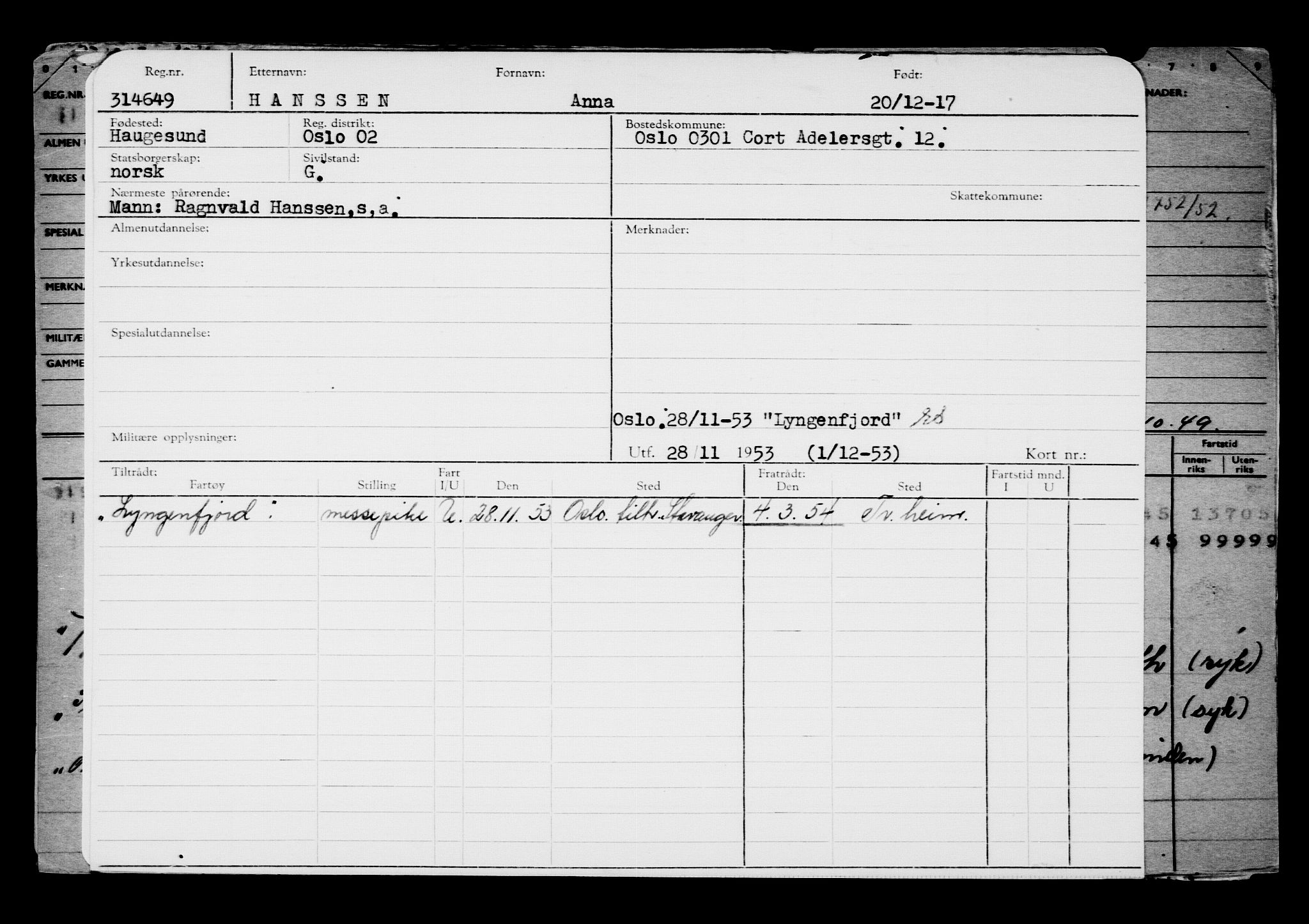 Direktoratet for sjømenn, AV/RA-S-3545/G/Gb/L0154: Hovedkort, 1917-1918, p. 96