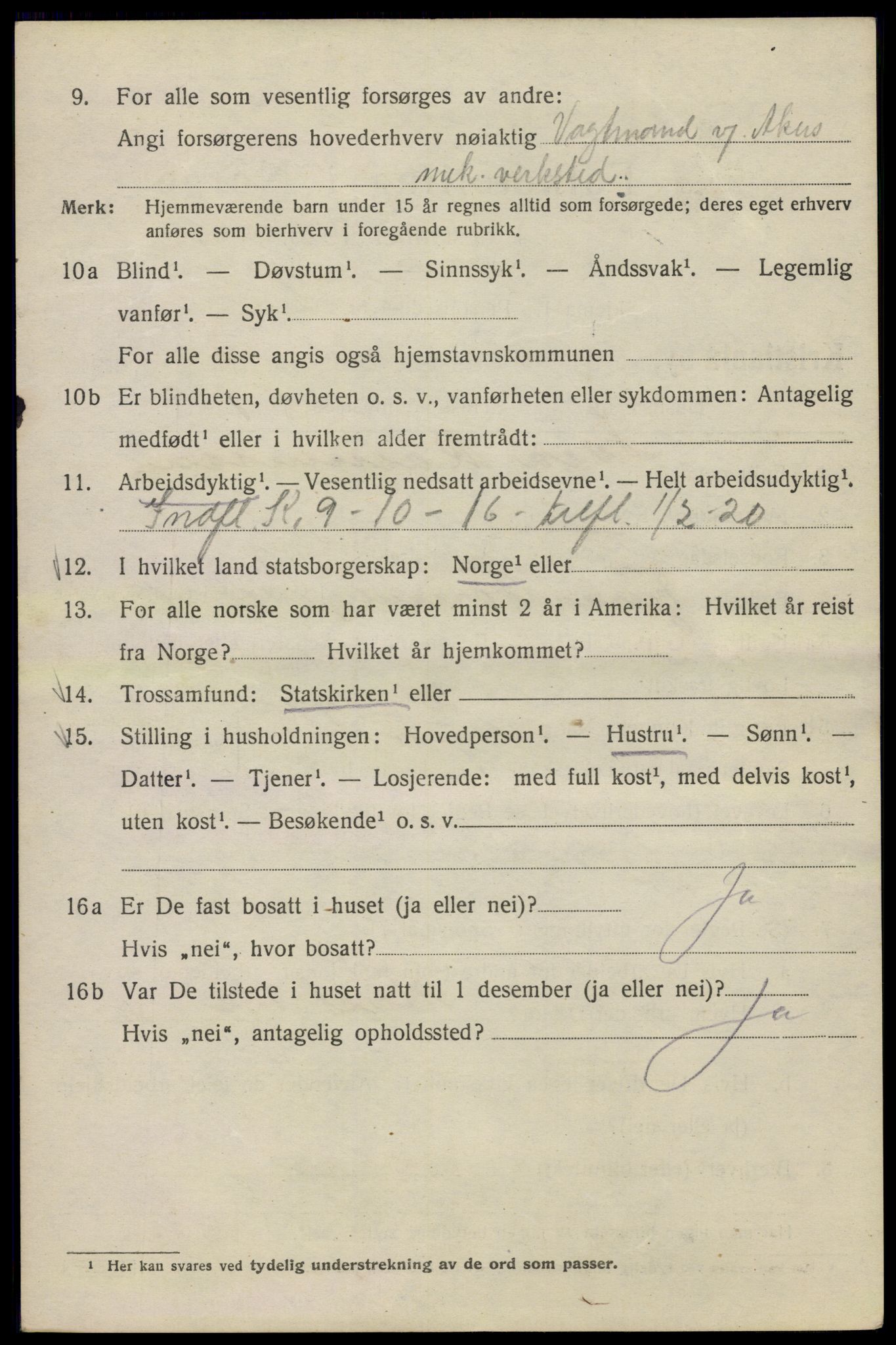 SAO, 1920 census for Kristiania, 1920, p. 199446