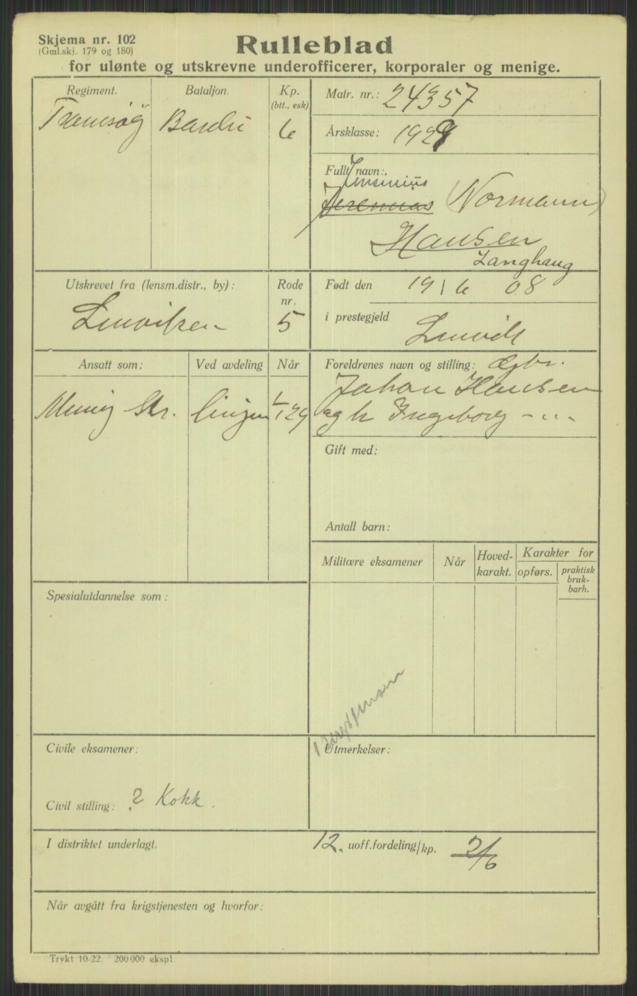 Forsvaret, Troms infanteriregiment nr. 16, AV/RA-RAFA-3146/P/Pa/L0013/0004: Rulleblad / Rulleblad for regimentets menige mannskaper, årsklasse 1929, 1929, p. 679