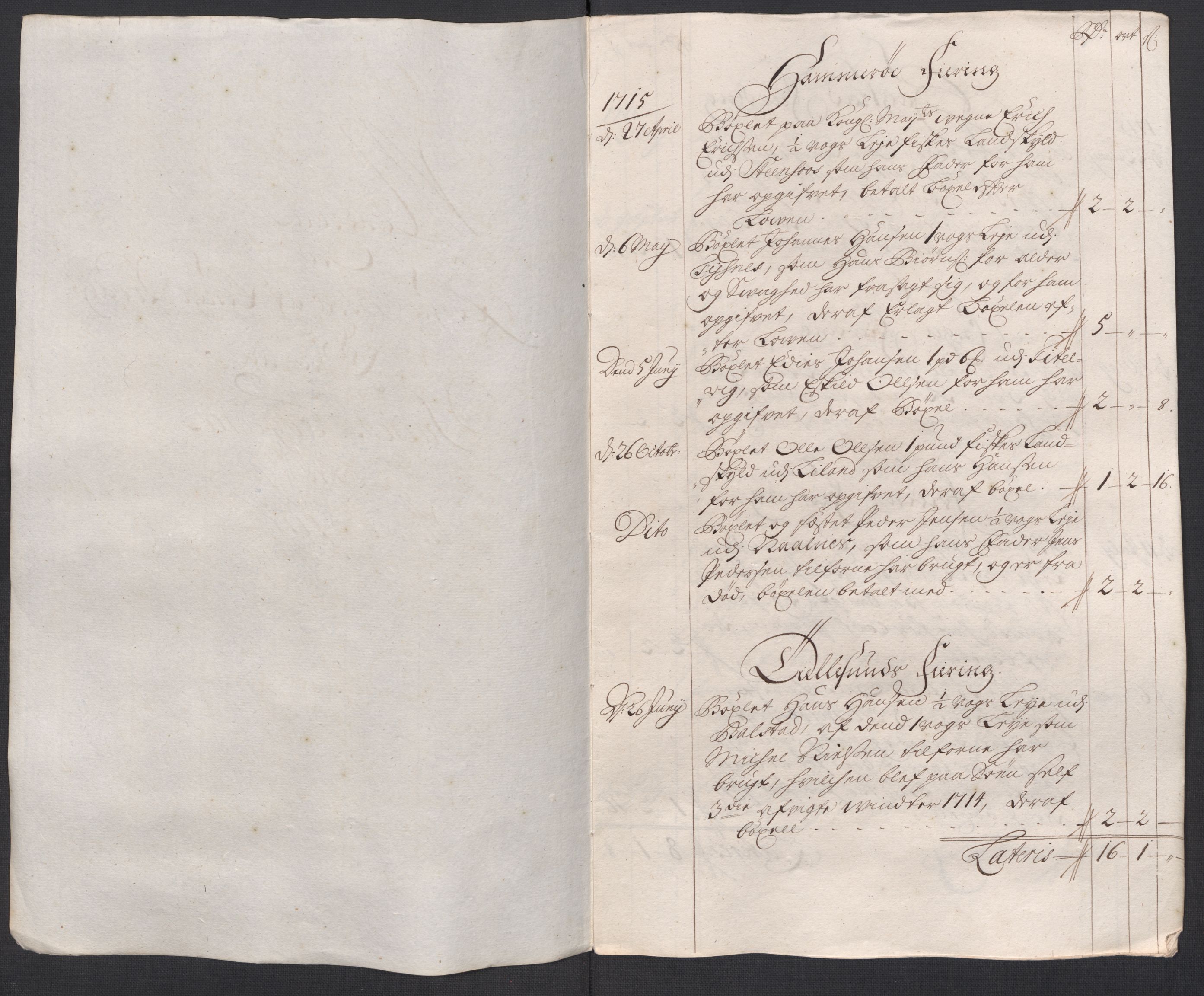 Rentekammeret inntil 1814, Reviderte regnskaper, Fogderegnskap, AV/RA-EA-4092/R66/L4585: Fogderegnskap Salten, 1715, p. 225