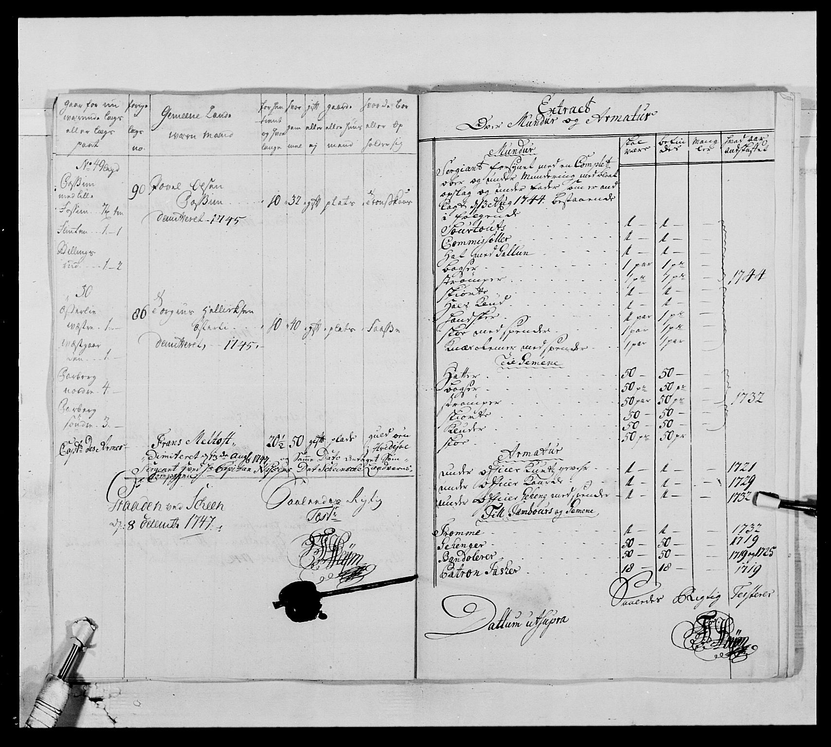 Kommanderende general (KG I) med Det norske krigsdirektorium, RA/EA-5419/E/Ea/L0522: 1. Vesterlenske regiment, 1718-1748, p. 303