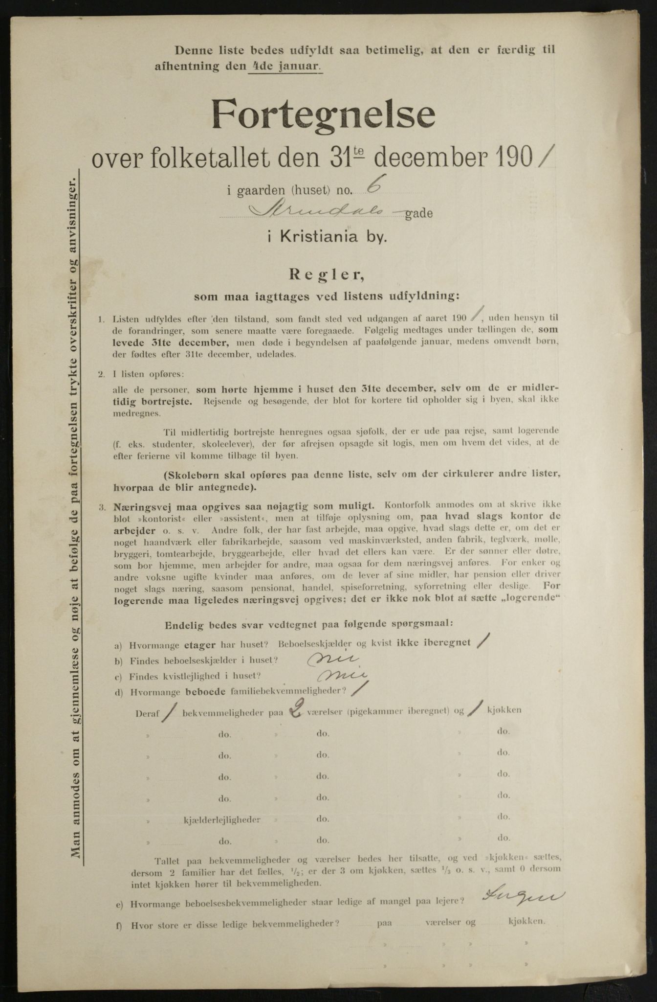 OBA, Municipal Census 1901 for Kristiania, 1901, p. 404