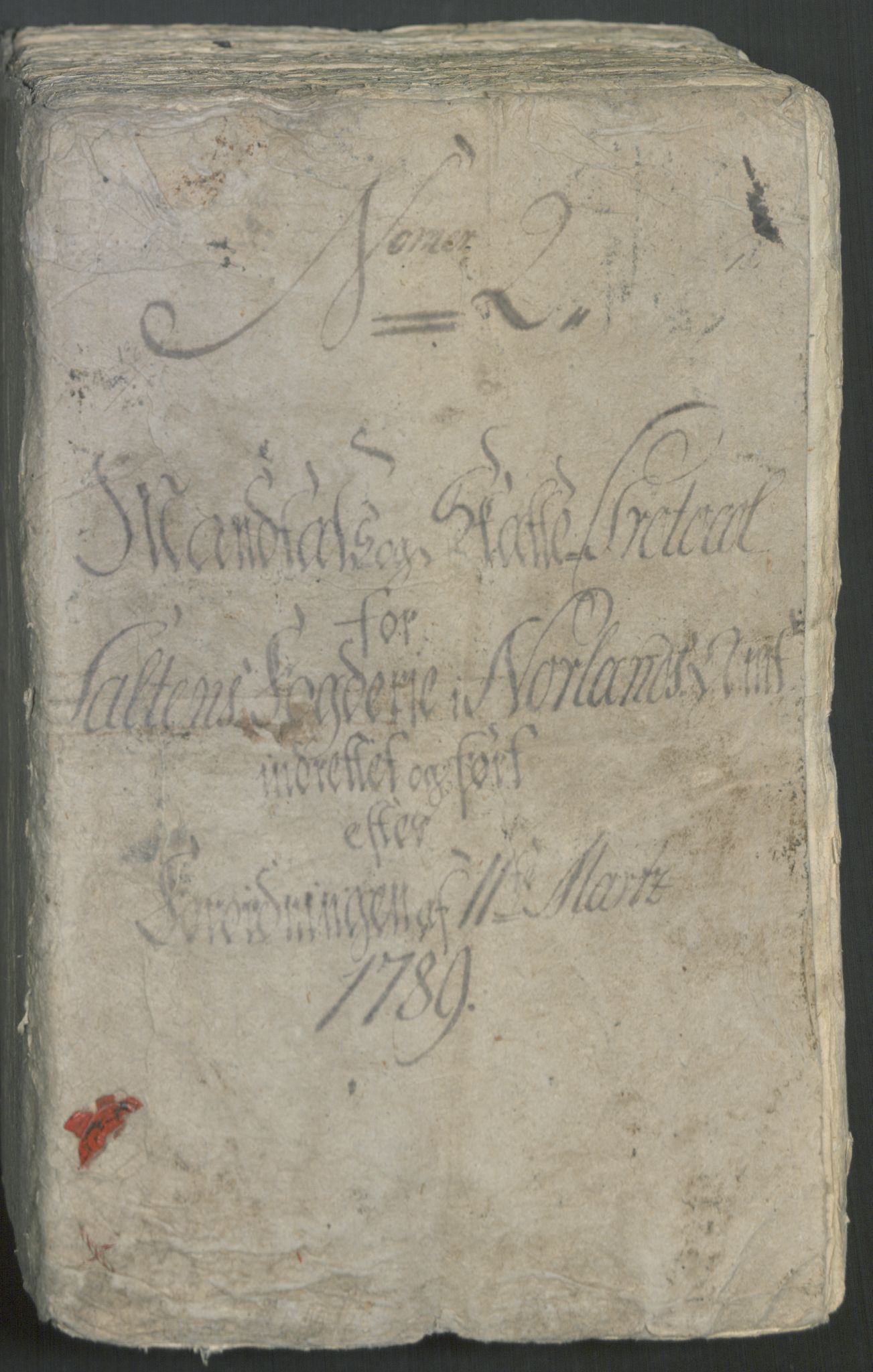 Rentekammeret inntil 1814, Reviderte regnskaper, Mindre regnskaper, RA/EA-4068/Rf/Rfe/L0041: Salten fogderi, 1789, p. 2