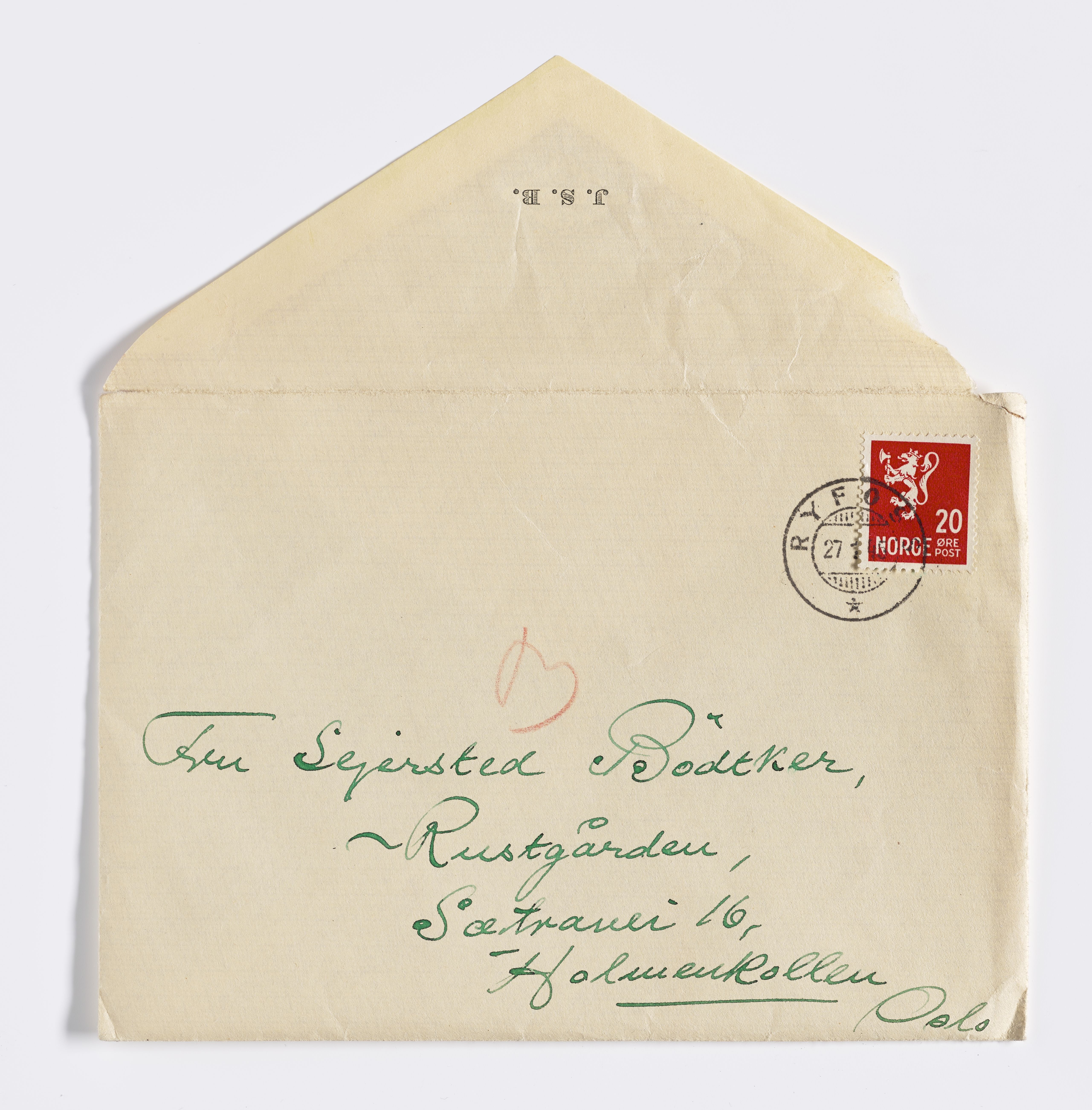 Johannes Sejersted Bødtker, AFM/GRI-1001/D/Db/Dba/L0001/0006: Utgående brev / Brev, 1945