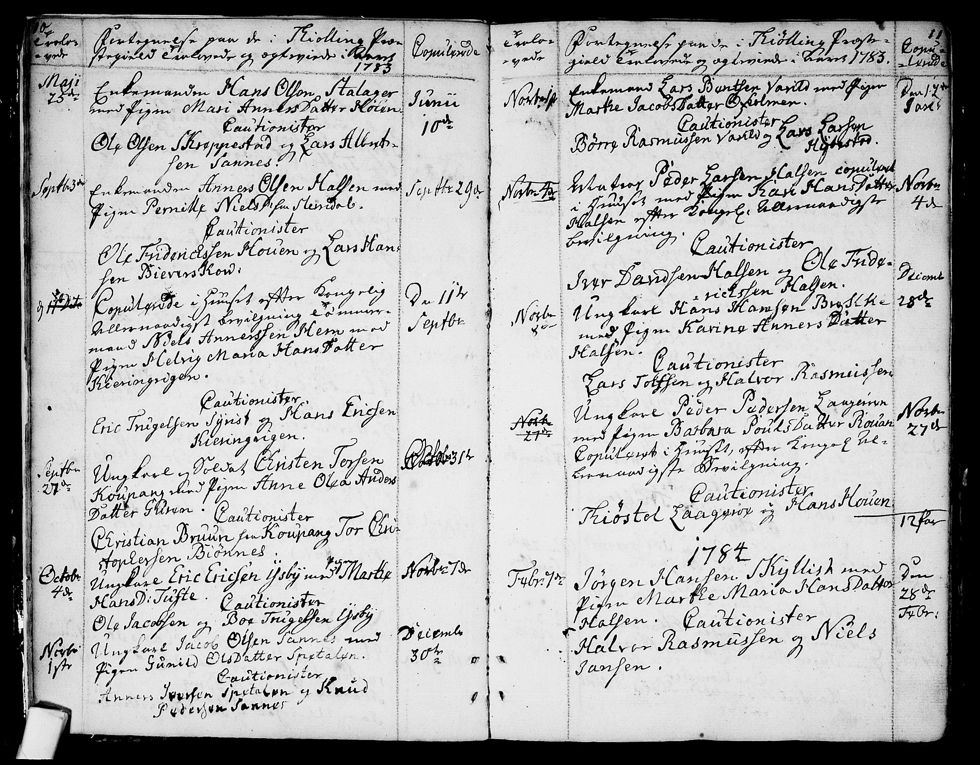 Tjølling kirkebøker, SAKO/A-60/F/Fa/L0004: Parish register (official) no. 4, 1779-1817, p. 10-11