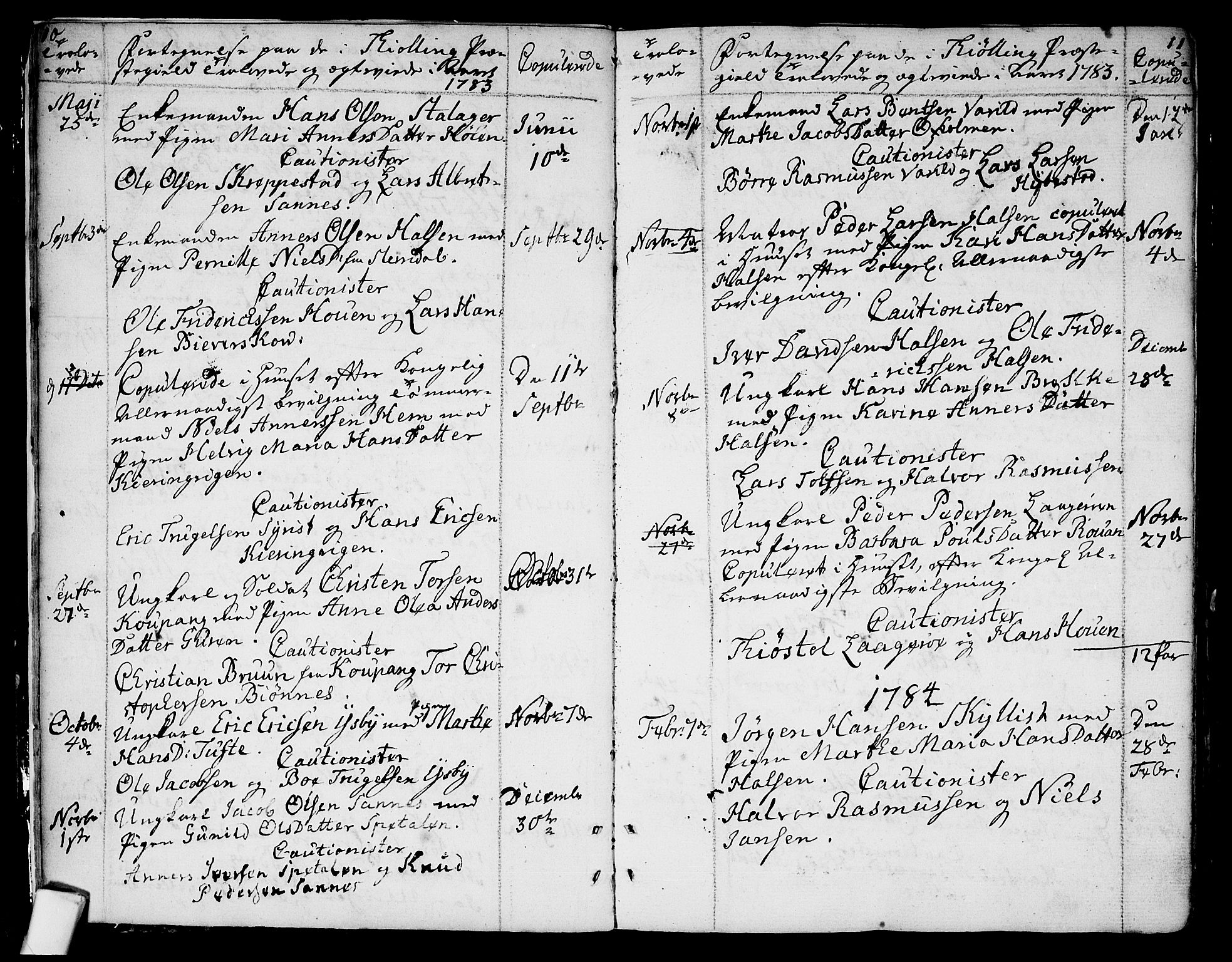 Tjølling kirkebøker, AV/SAKO-A-60/F/Fa/L0004: Parish register (official) no. 4, 1779-1817, p. 10-11