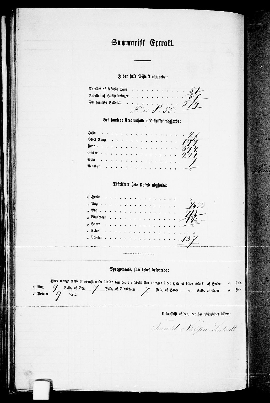 RA, 1865 census for Bygland, 1865, p. 44