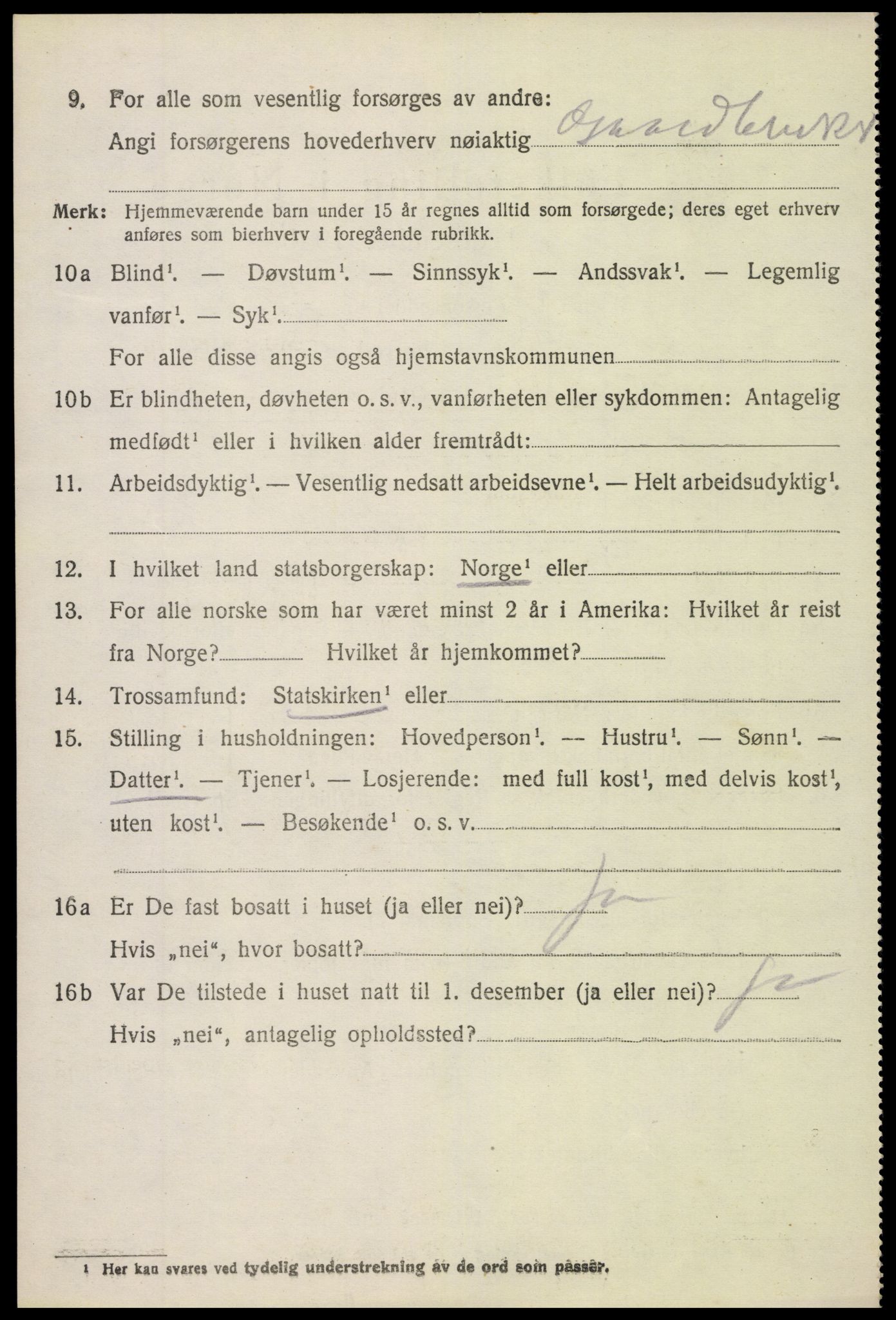 SAH, 1920 census for Søndre Land, 1920, p. 2184