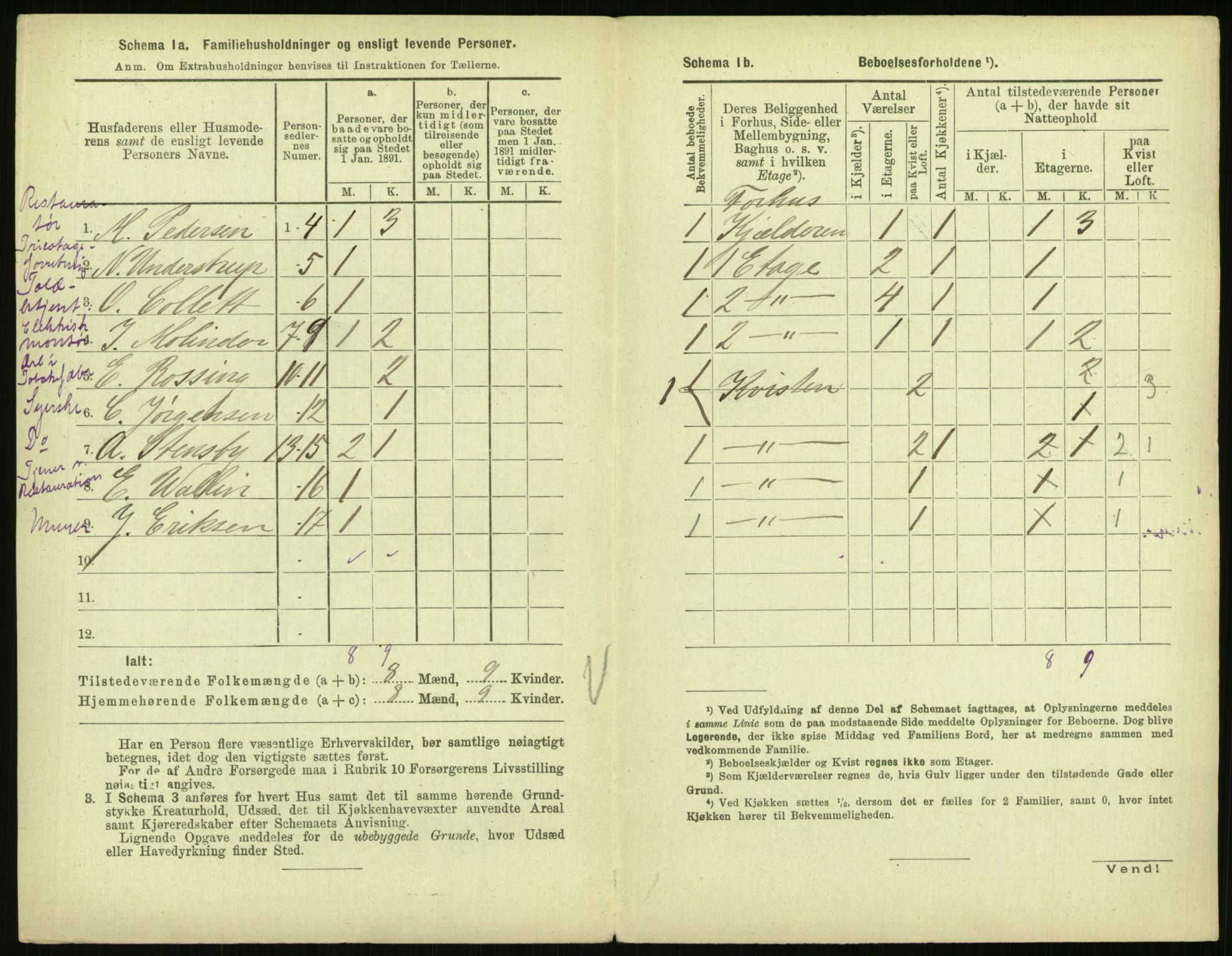 RA, 1891 census for 0301 Kristiania, 1891, p. 49974