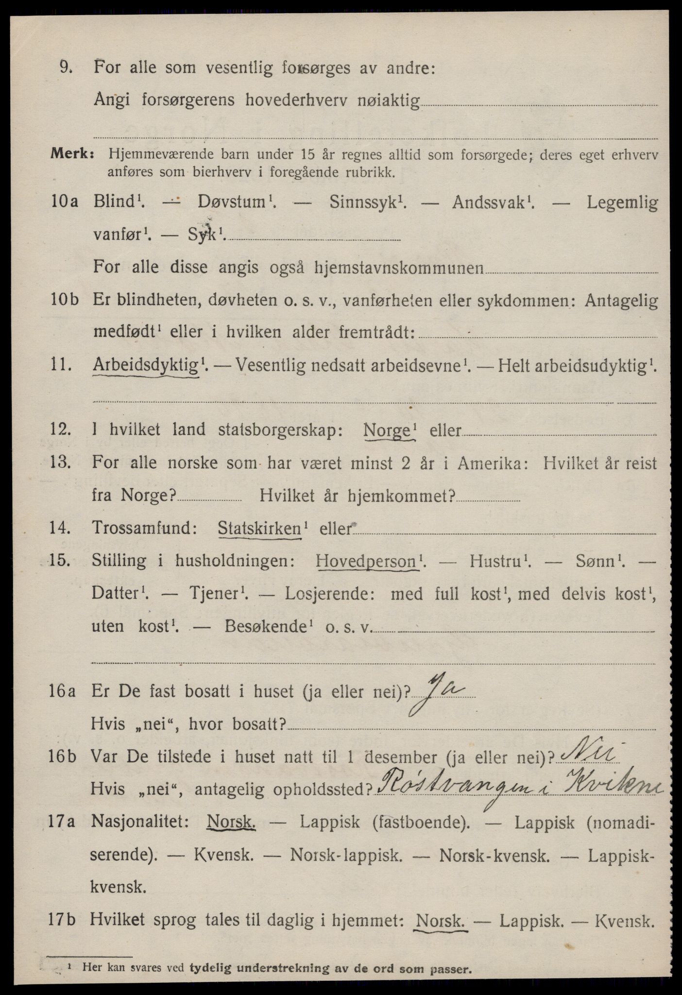 SAT, 1920 census for Røros, 1920, p. 12235