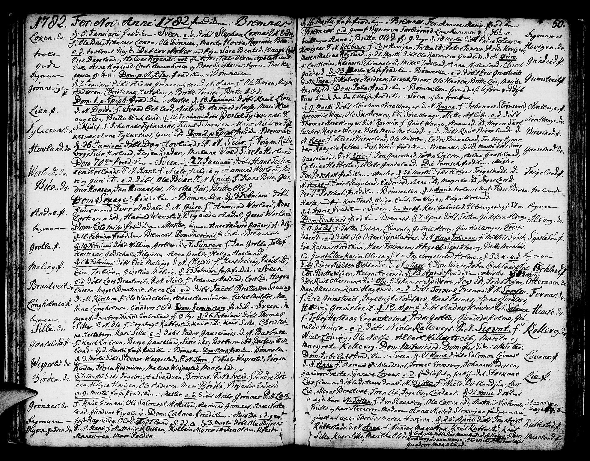 Finnås sokneprestembete, SAB/A-99925/H/Ha/Haa/Haaa/L0003: Parish register (official) no. A 3, 1765-1803, p. 50