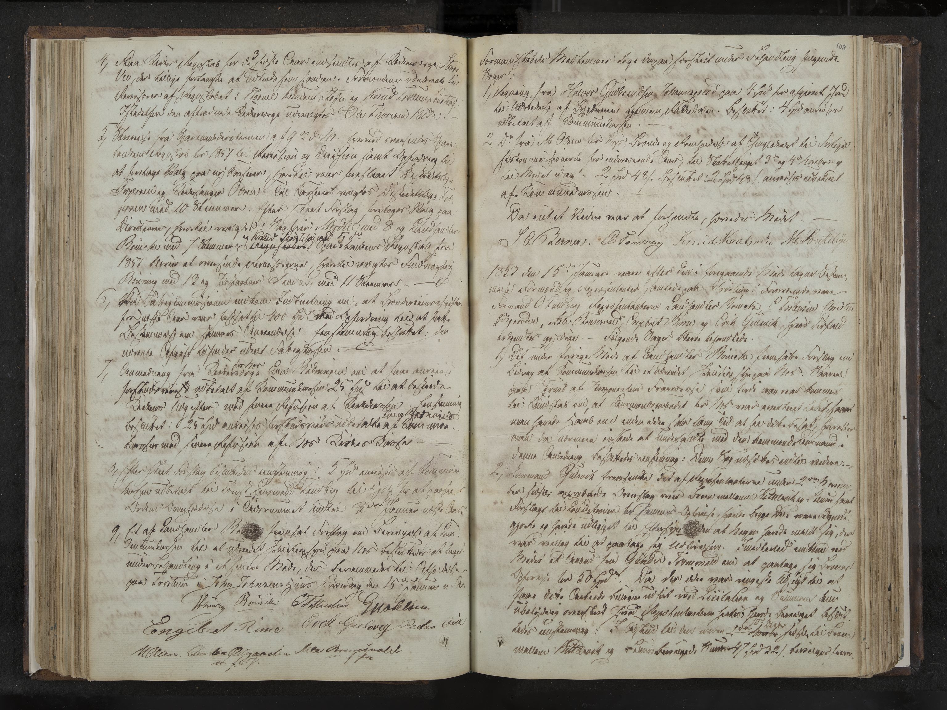 Nes formannskap og sentraladministrasjon, IKAK/0616021-1/A/Aa/L0001: Møtebok med register, 1838-1875, p. 108