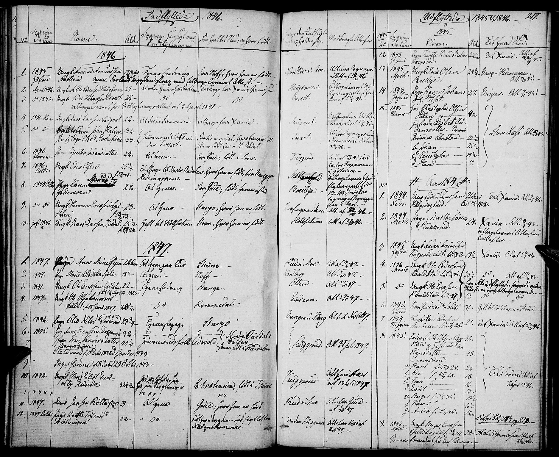 Nord-Odal prestekontor, SAH/PREST-032/H/Ha/Haa/L0002: Parish register (official) no. 2, 1839-1850, p. 217