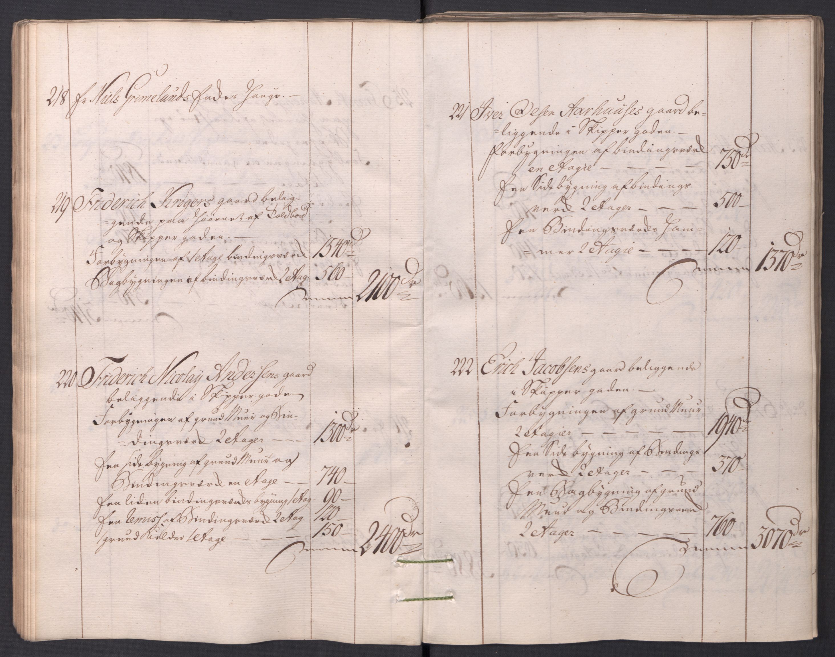 Kristiania stiftamt, AV/SAO-A-10386/I/Ia/L0001/0002: Branntakster / Christiania, 1766-1767