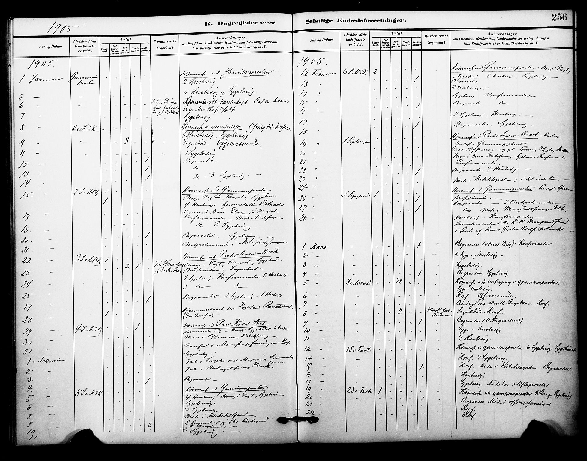 Garnisonsmenigheten Kirkebøker, SAO/A-10846/F/Fa/L0014: Parish register (official) no. 14, 1905-1914, p. 256