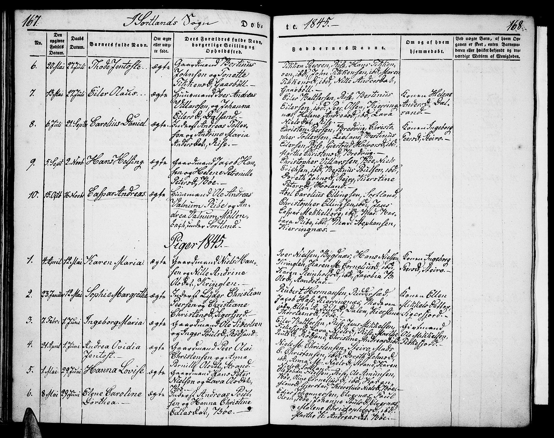 Ministerialprotokoller, klokkerbøker og fødselsregistre - Nordland, AV/SAT-A-1459/888/L1239: Parish register (official) no. 888A06 /2, 1837-1848, p. 167-168