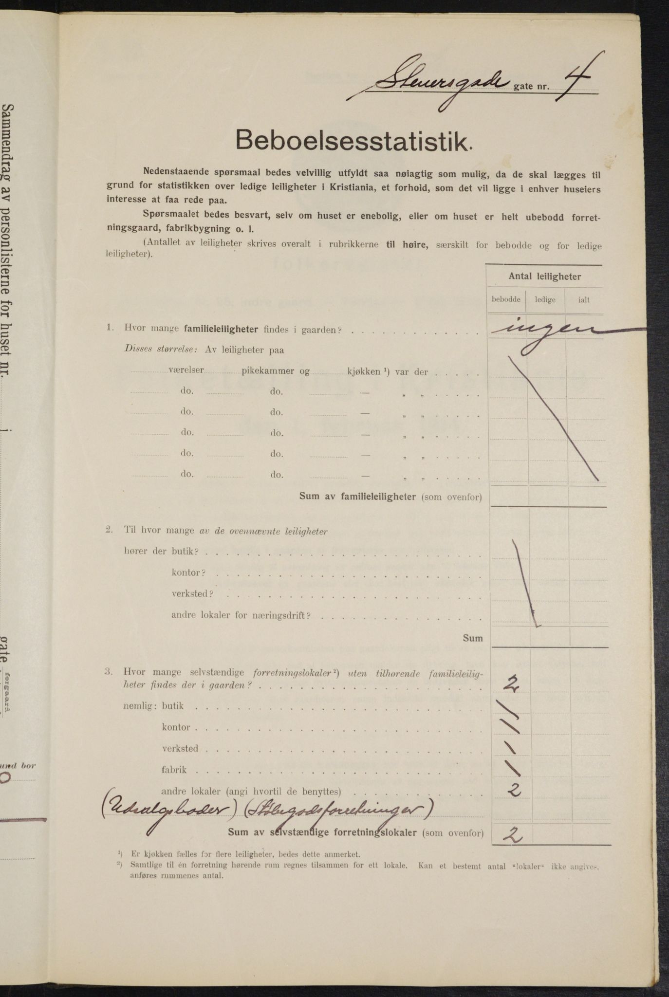 OBA, Municipal Census 1914 for Kristiania, 1914, p. 101405