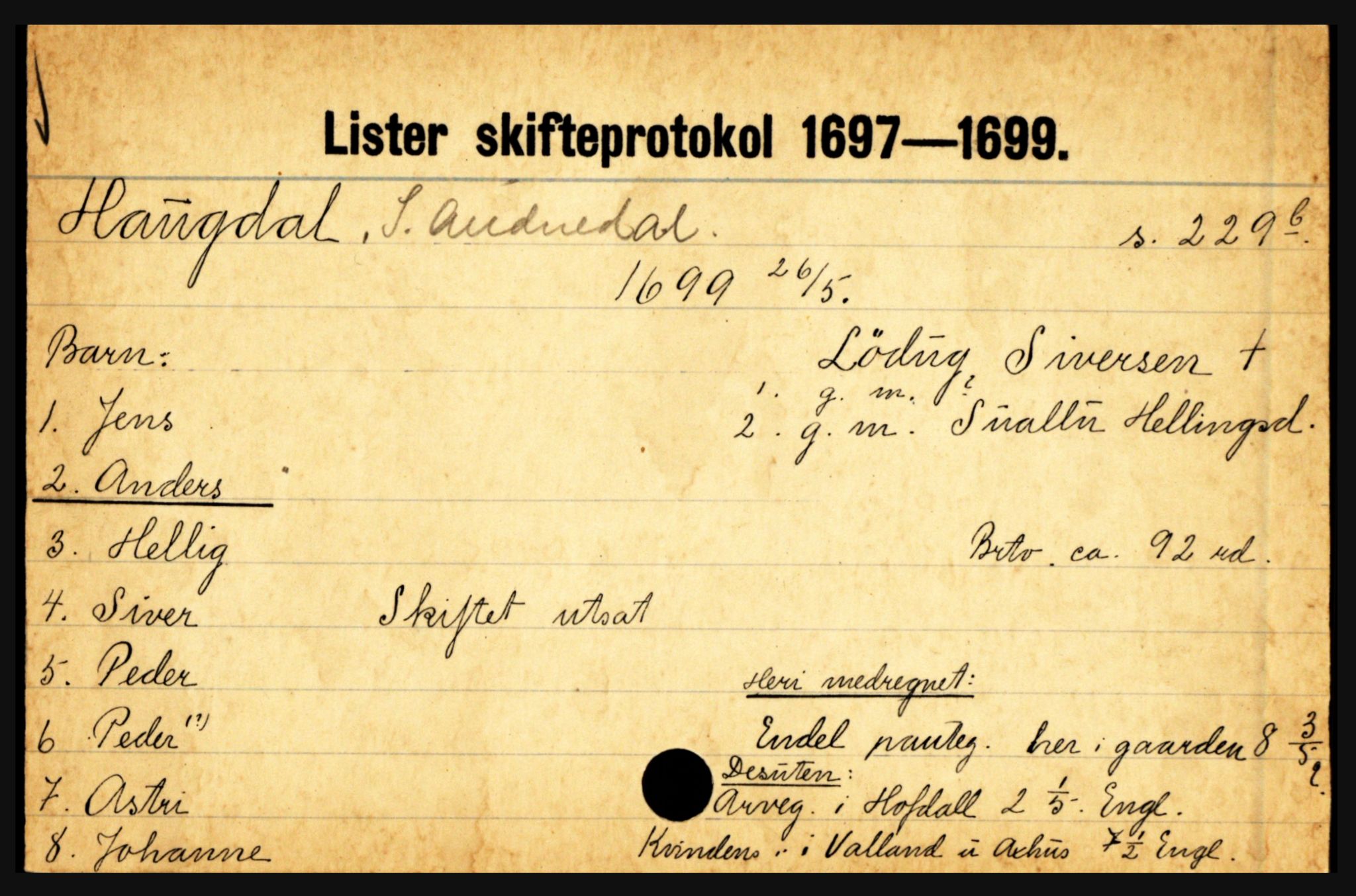 Lister sorenskriveri, AV/SAK-1221-0003/H, p. 13973