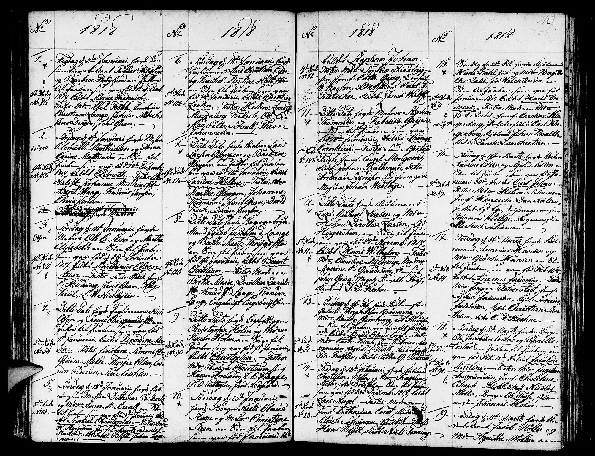 Nykirken Sokneprestembete, SAB/A-77101/H/Haa/L0006: Parish register (official) no. A 6, 1808-1820, p. 49