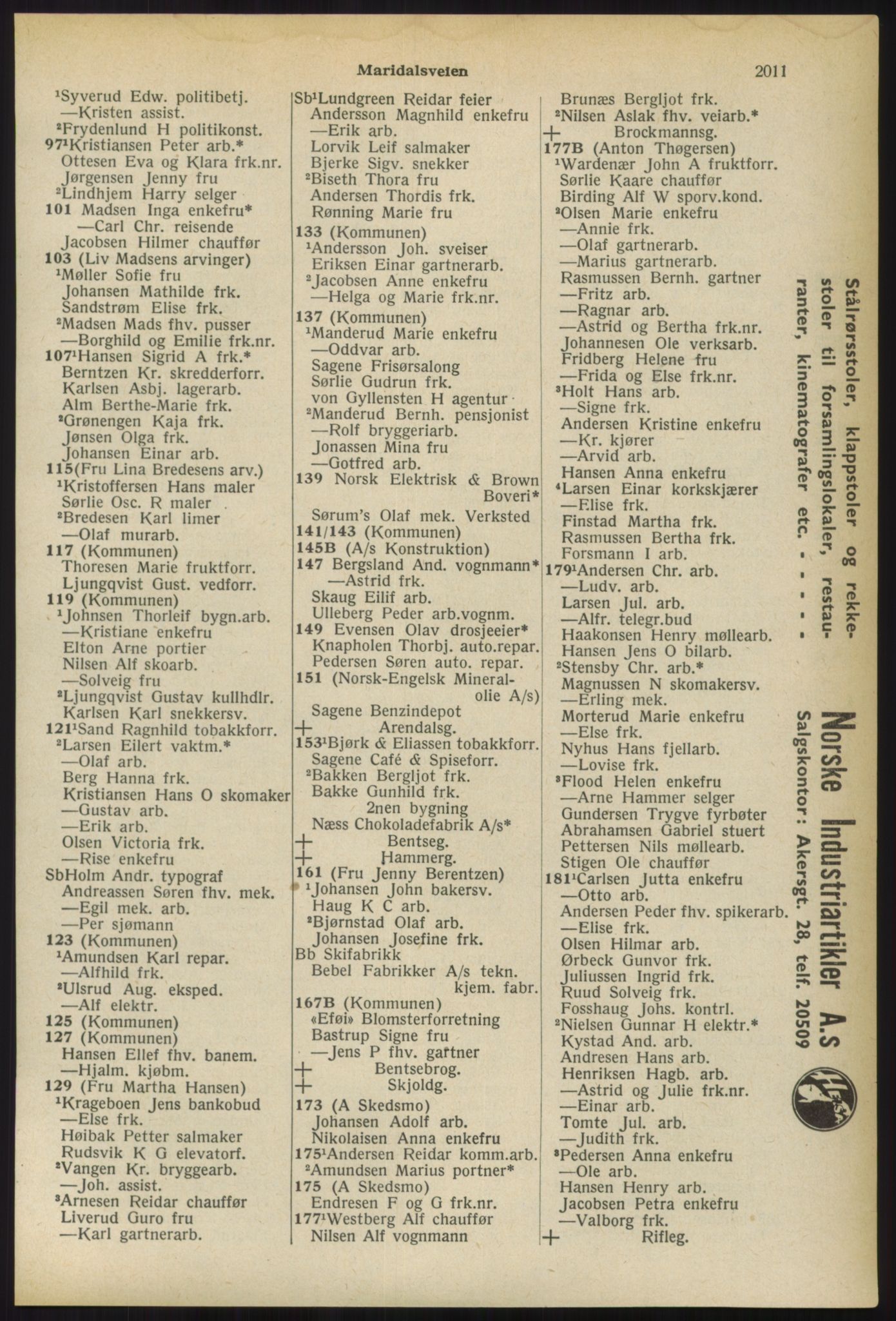 Kristiania/Oslo adressebok, PUBL/-, 1936, p. 2011