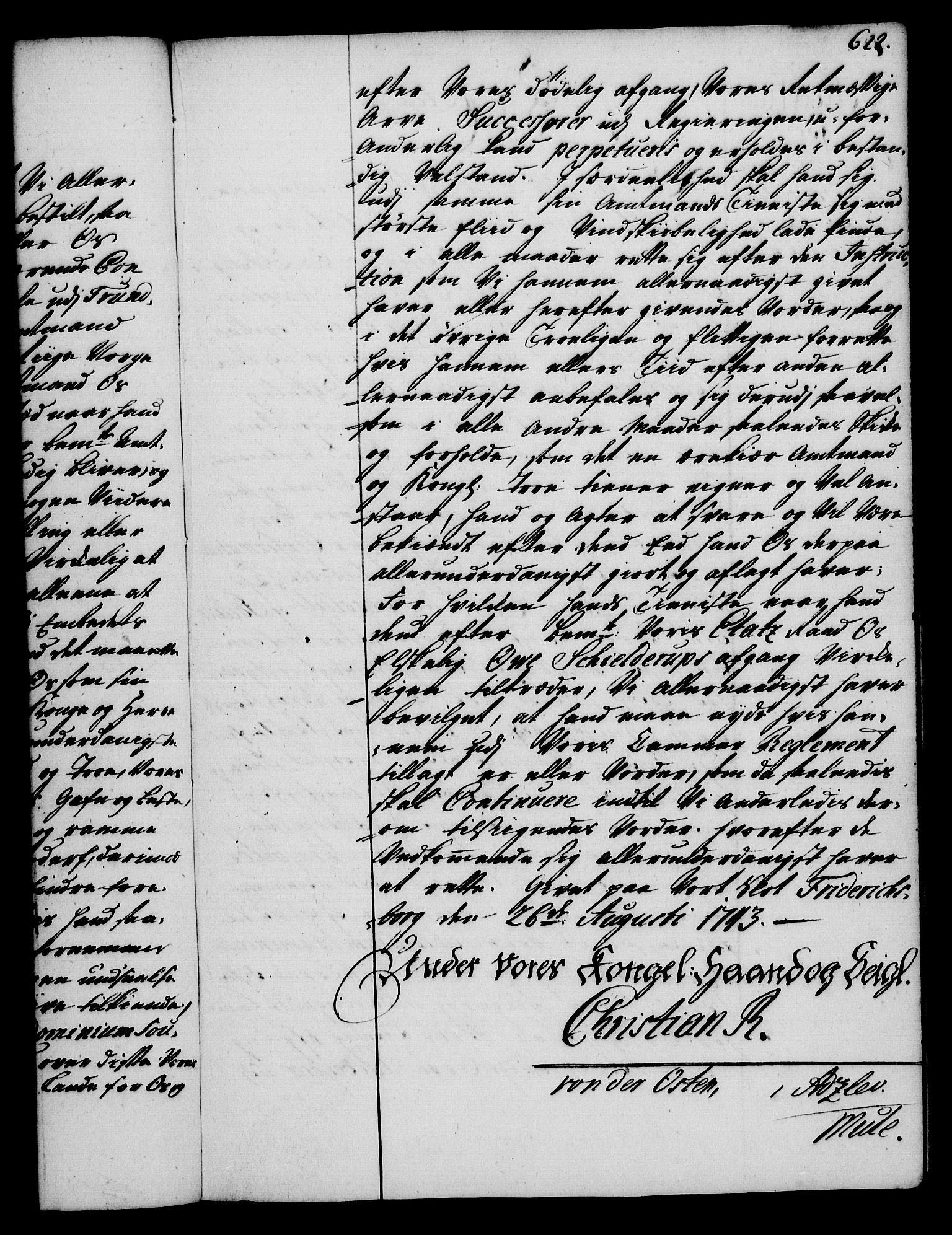Rentekammeret, Kammerkanselliet, RA/EA-3111/G/Gg/Gge/L0002: Norsk bestallingsprotokoll med register (merket RK 53.26), 1730-1744, p. 622