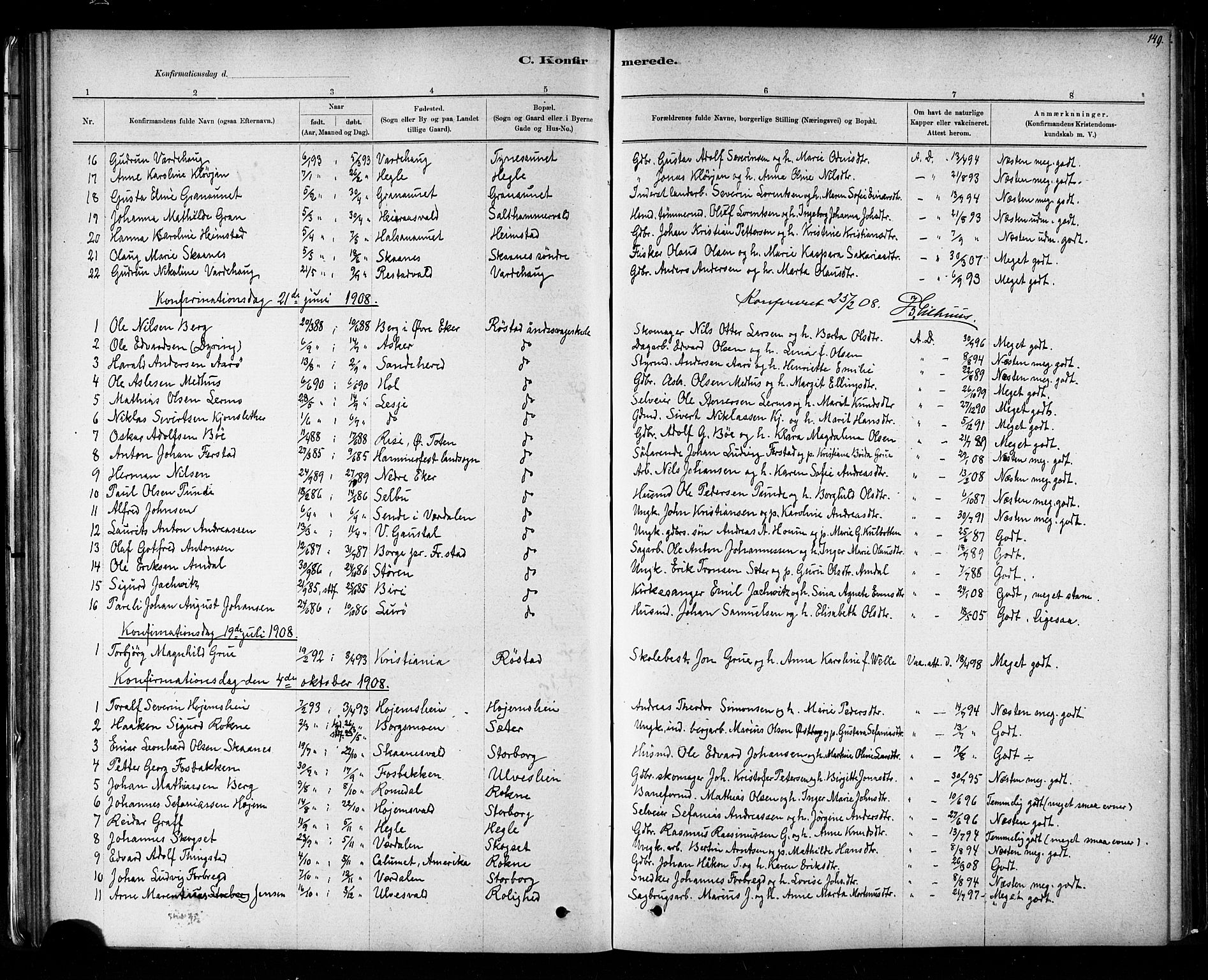 Ministerialprotokoller, klokkerbøker og fødselsregistre - Nord-Trøndelag, SAT/A-1458/721/L0208: Parish register (copy) no. 721C01, 1880-1917, p. 149