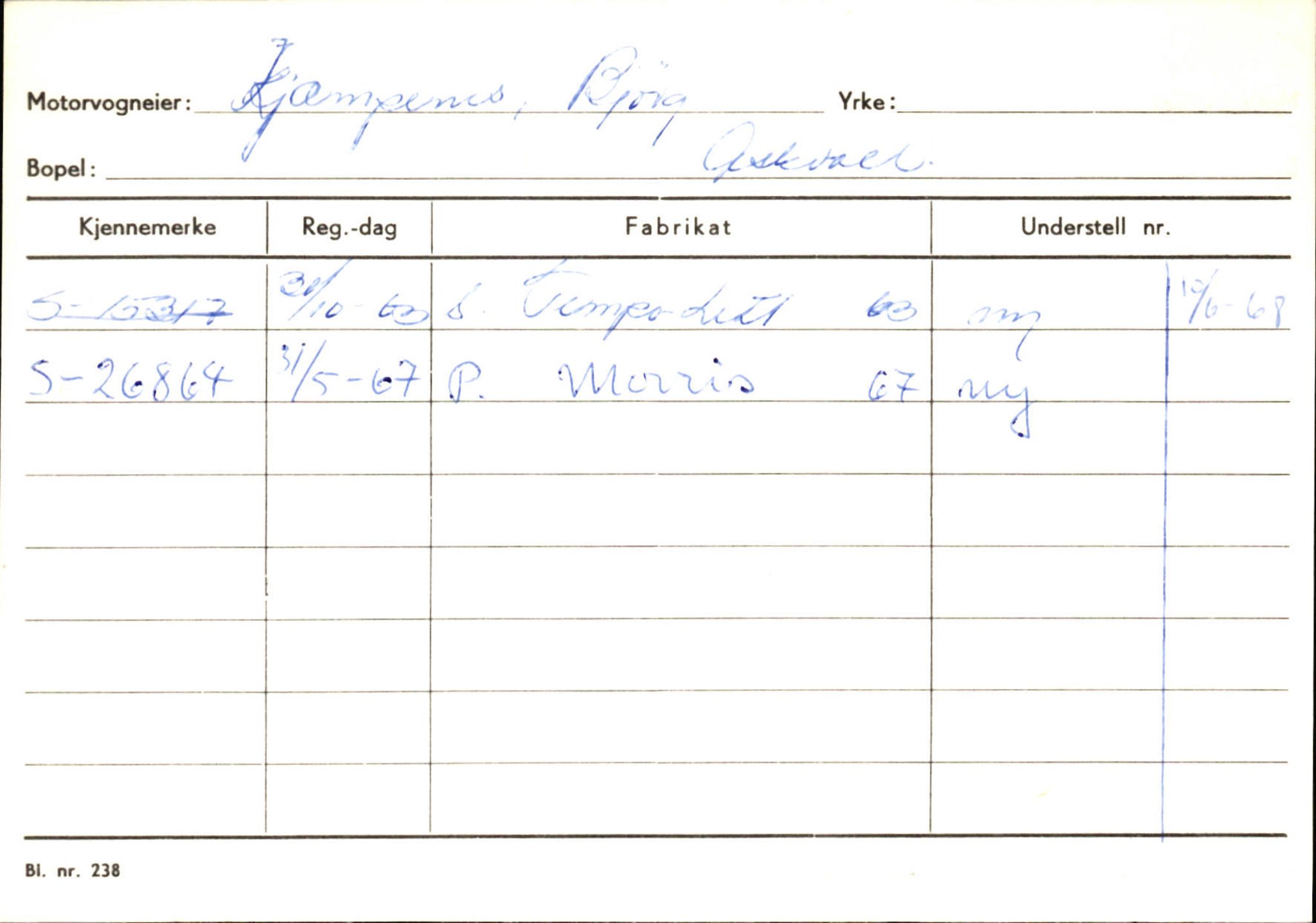 Statens vegvesen, Sogn og Fjordane vegkontor, SAB/A-5301/4/F/L0132: Eigarregister Askvoll A-Å. Balestrand A-Å, 1945-1975, p. 680