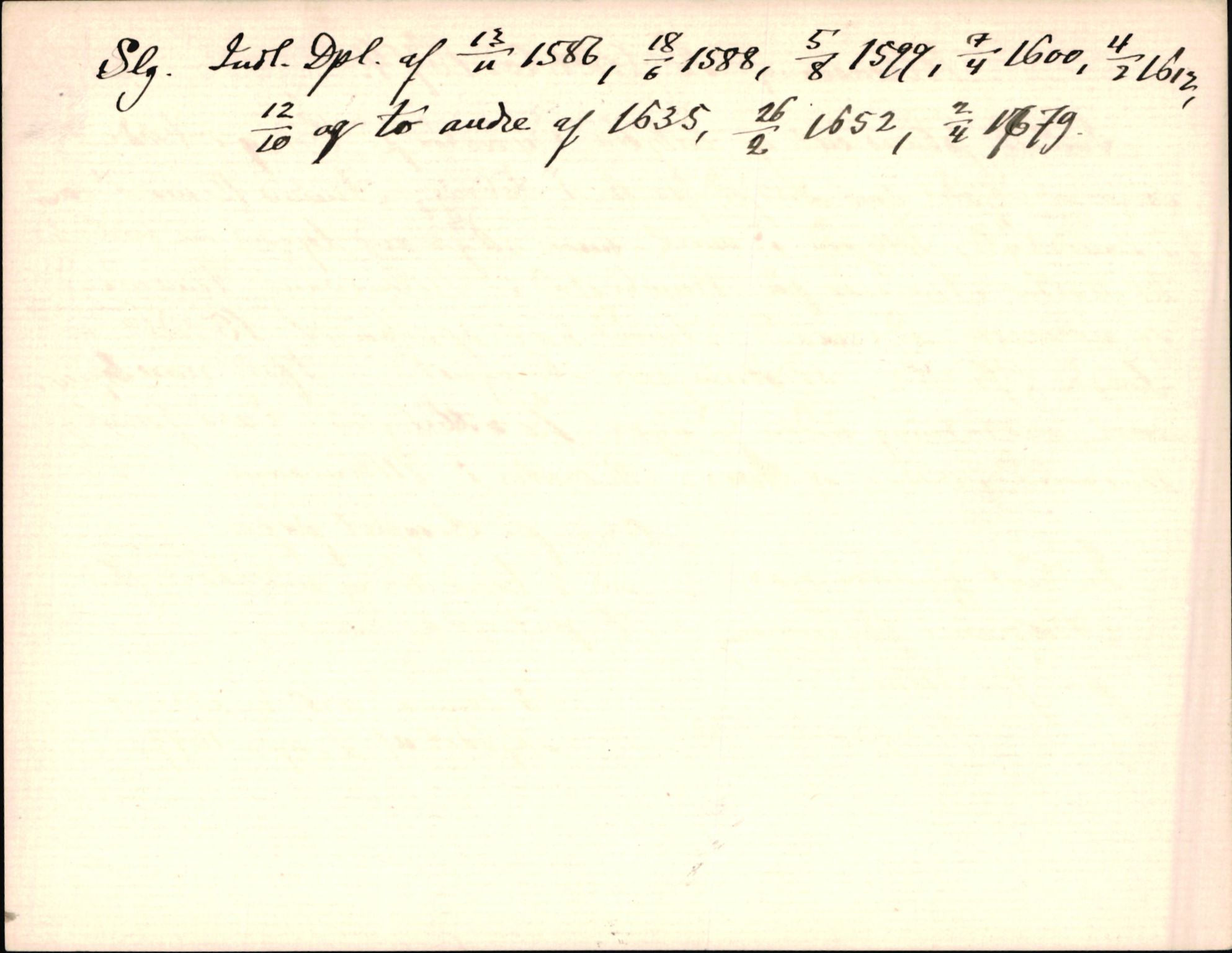 Riksarkivets diplomsamling, AV/RA-EA-5965/F35/F35d/L0005: Innlånte diplomer, seddelregister, 1661-1690, p. 306